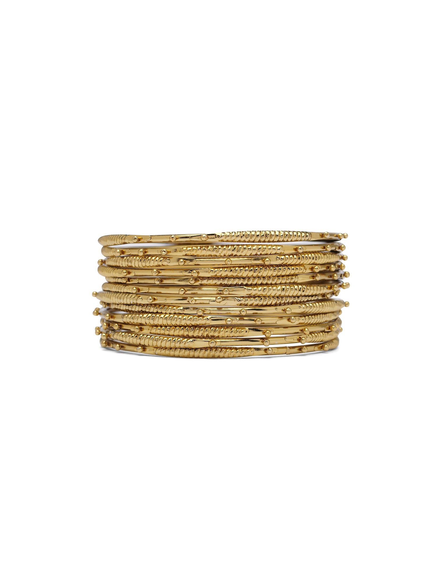 Rumi Bohemian Bangle Set in Antique Gold