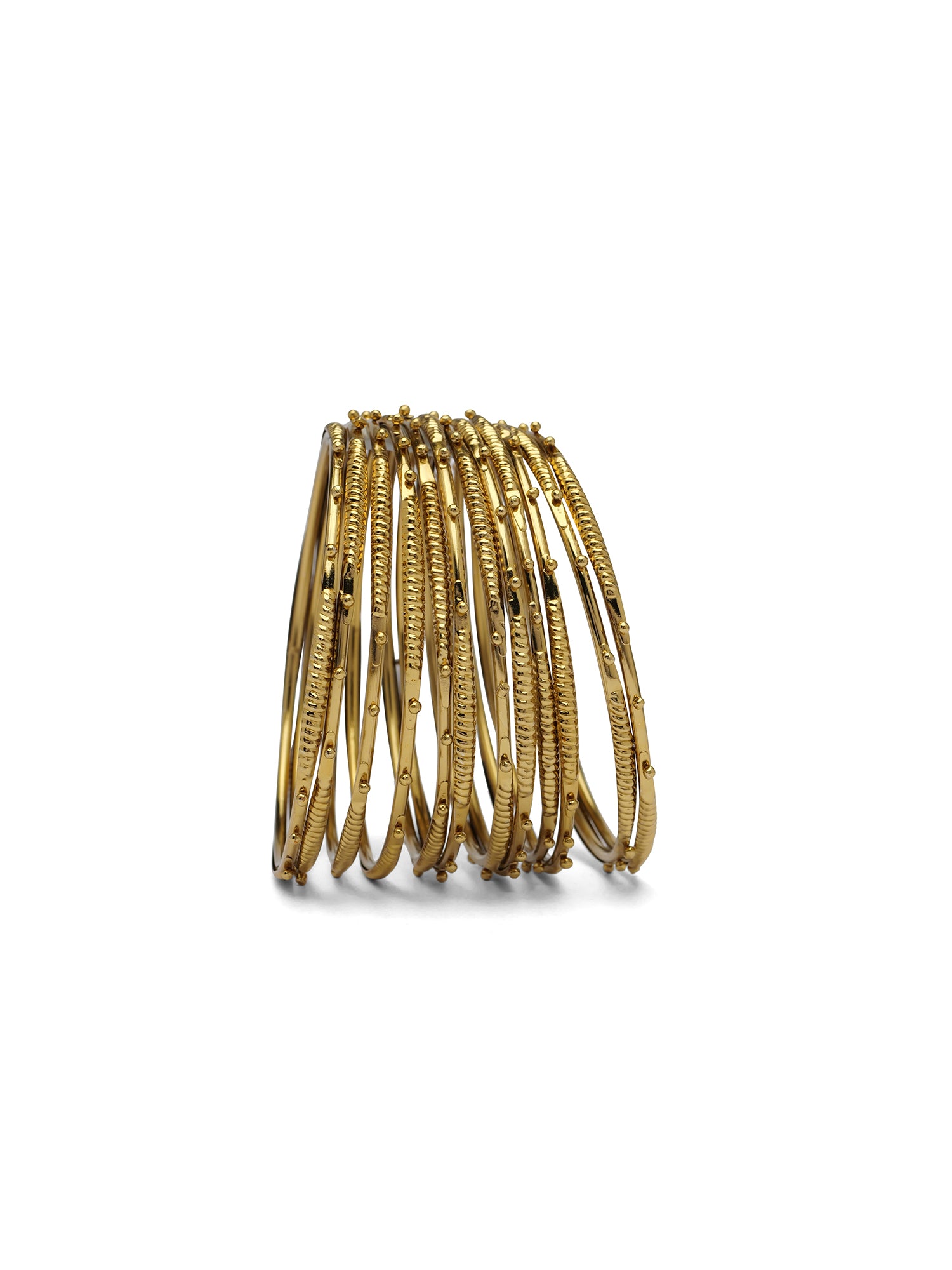 Rumi Bohemian Bangle Set in Antique Gold