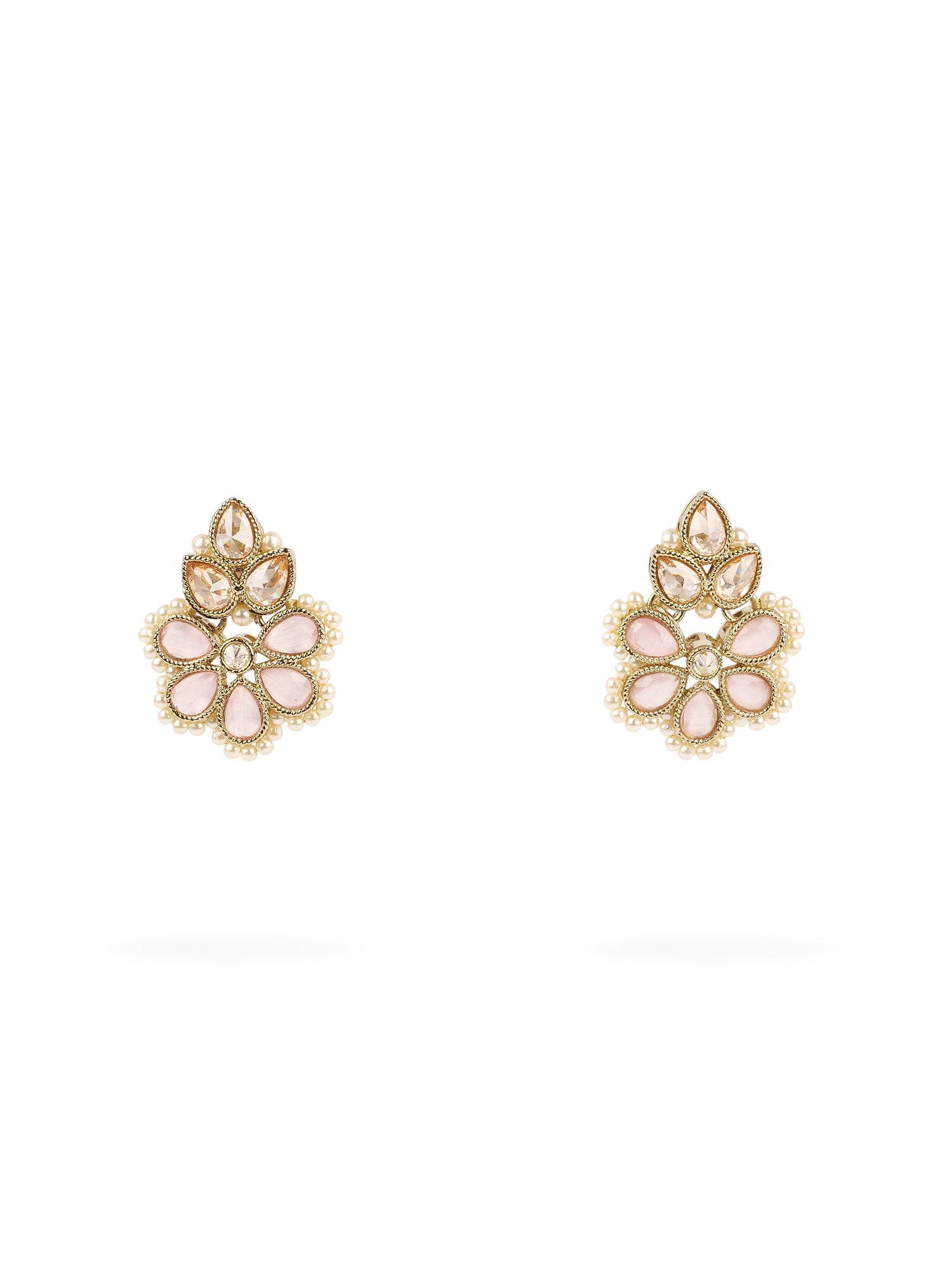 Rupi Small Earrings in Pearl and Light Pink