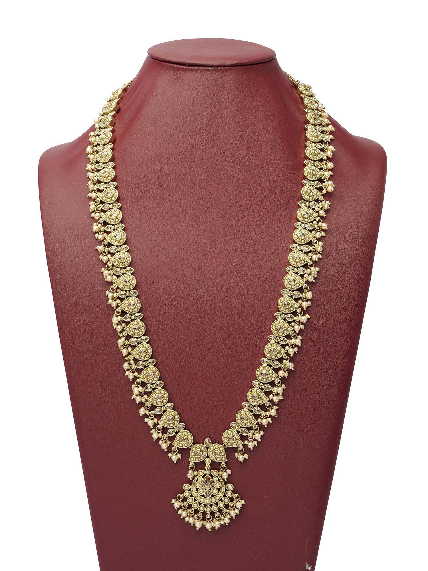 Saanvi Rani Haar in Pearl and Antique Gold