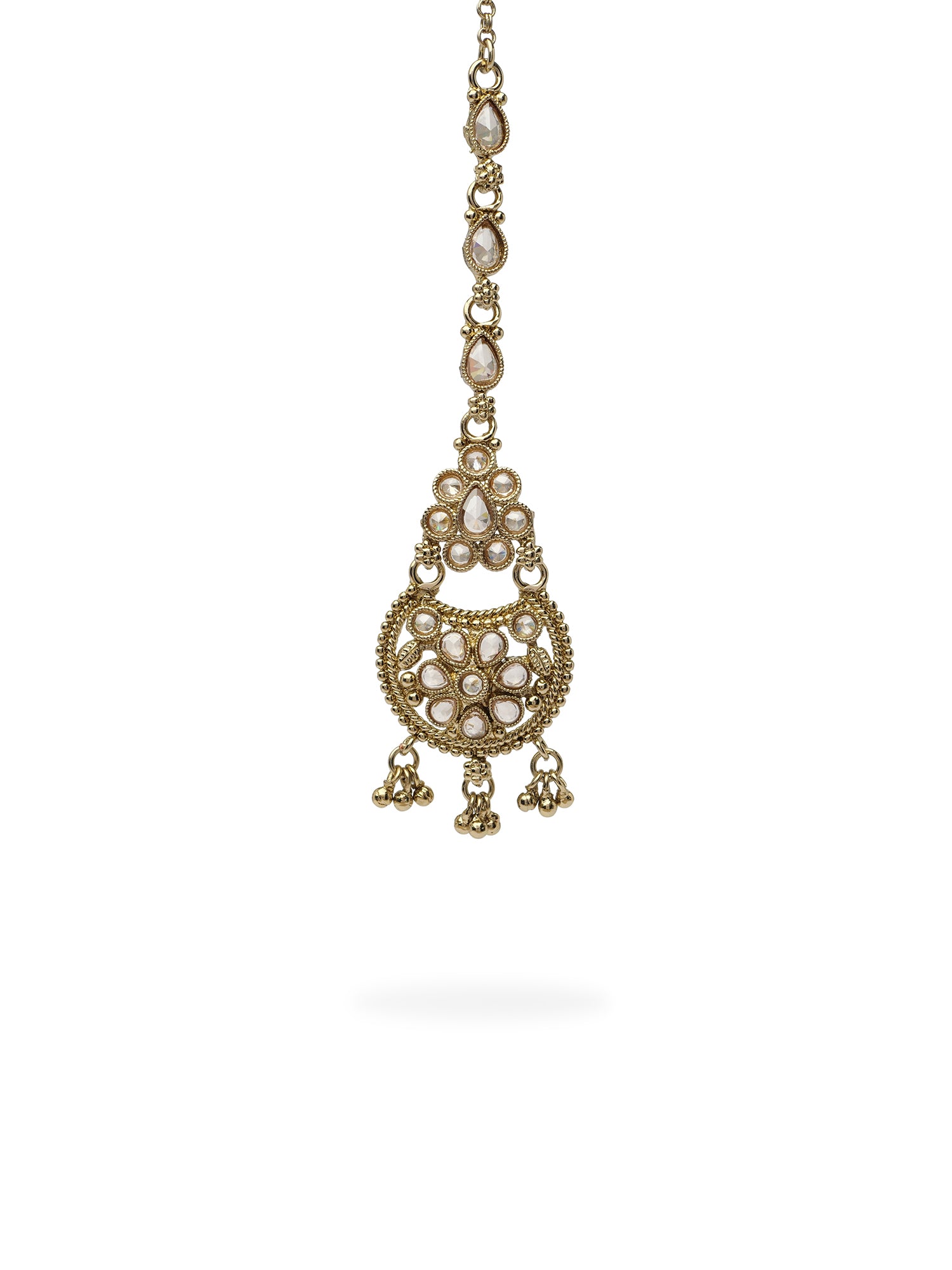 Saara Maang Tikka in Antique Gold