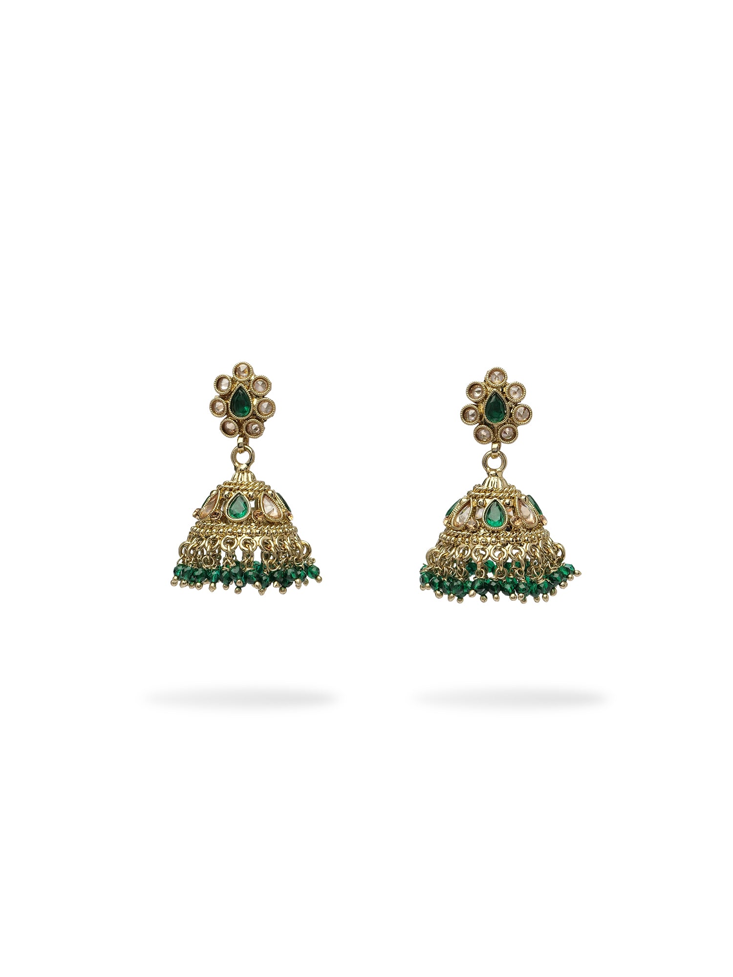 Safina Choker Set in Green and Antique Gold