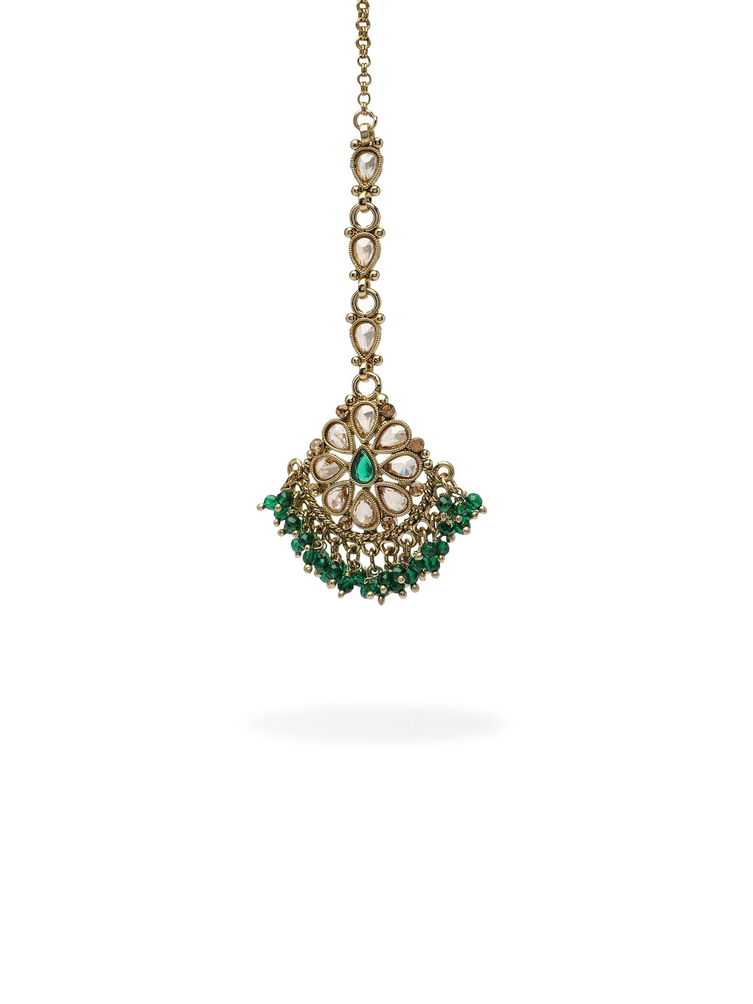 Safina Choker Set in Green and Antique Gold
