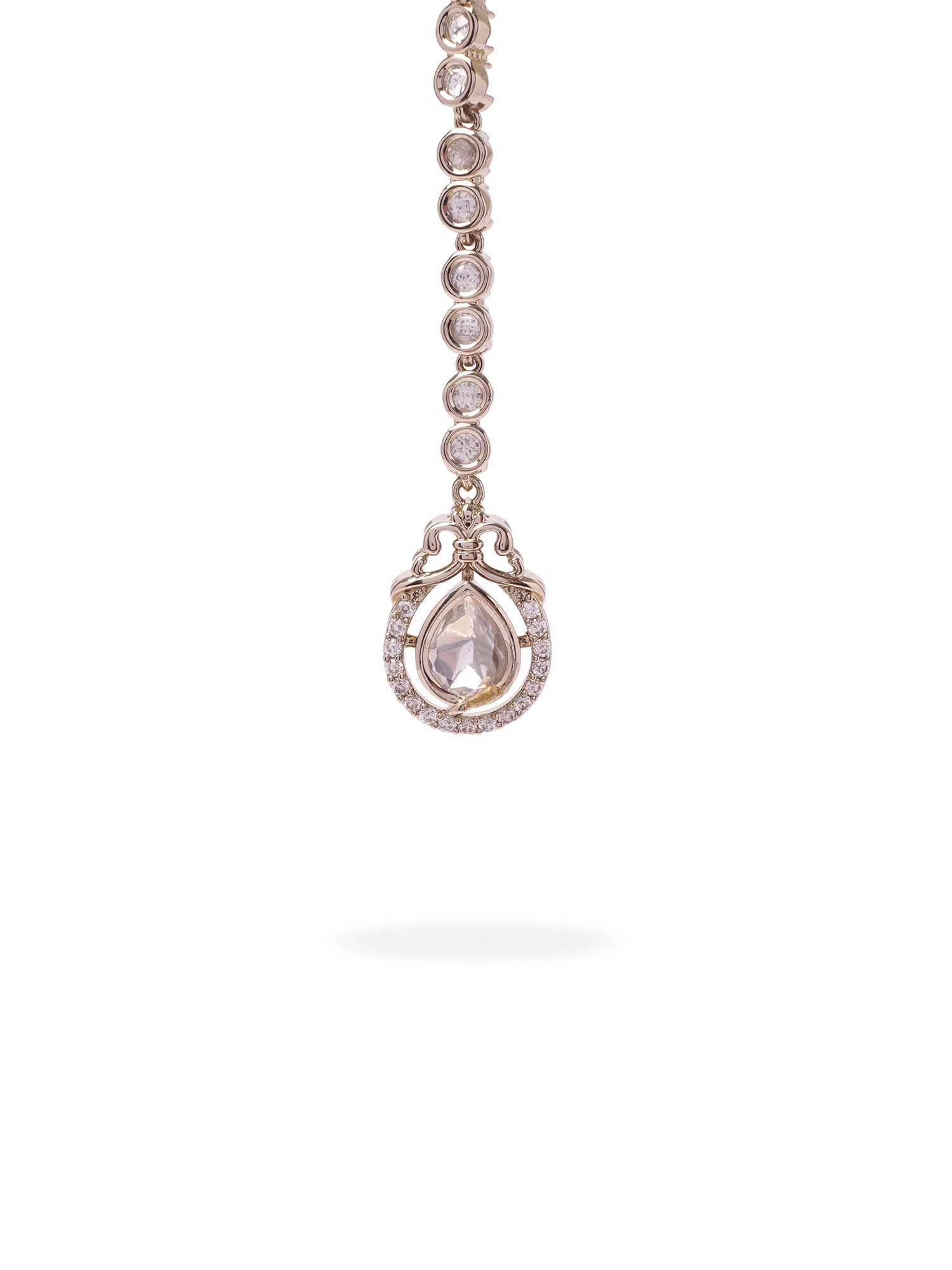 Saira Kundan Necklace Set in White