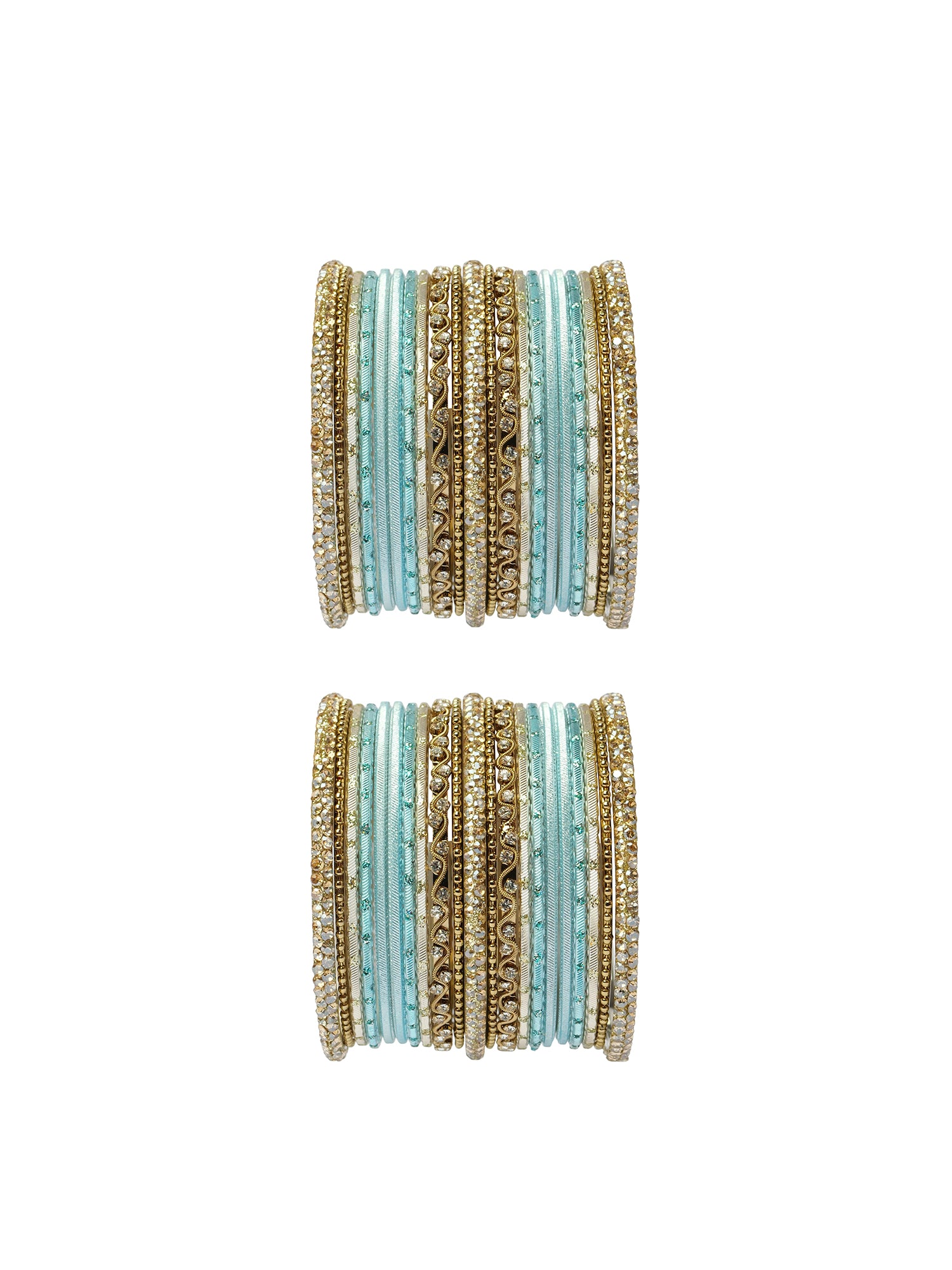 Sameera Two Hand Bangle Set in Light Blue