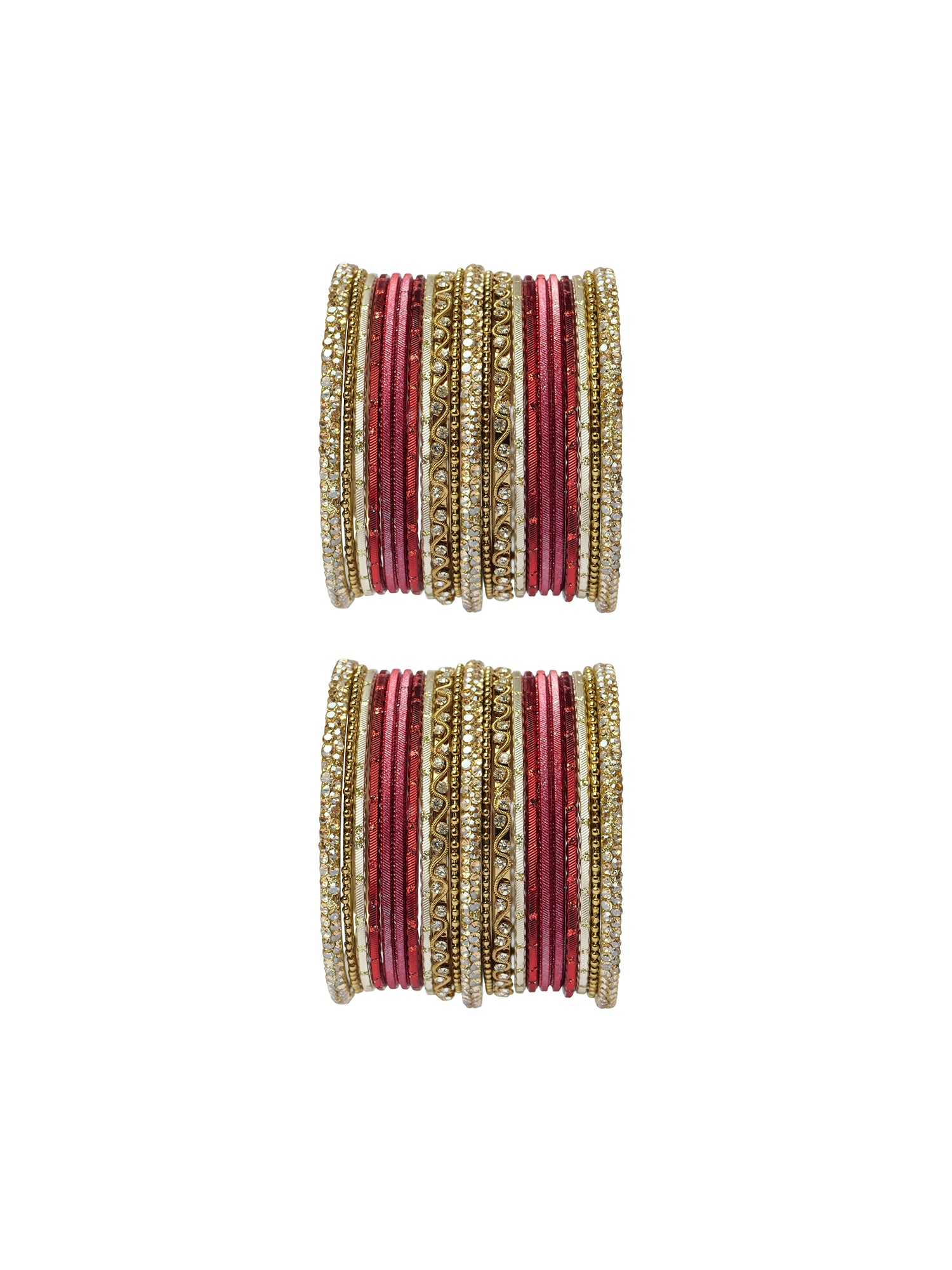 Sameera Two Hand Bangle Set in Maroon