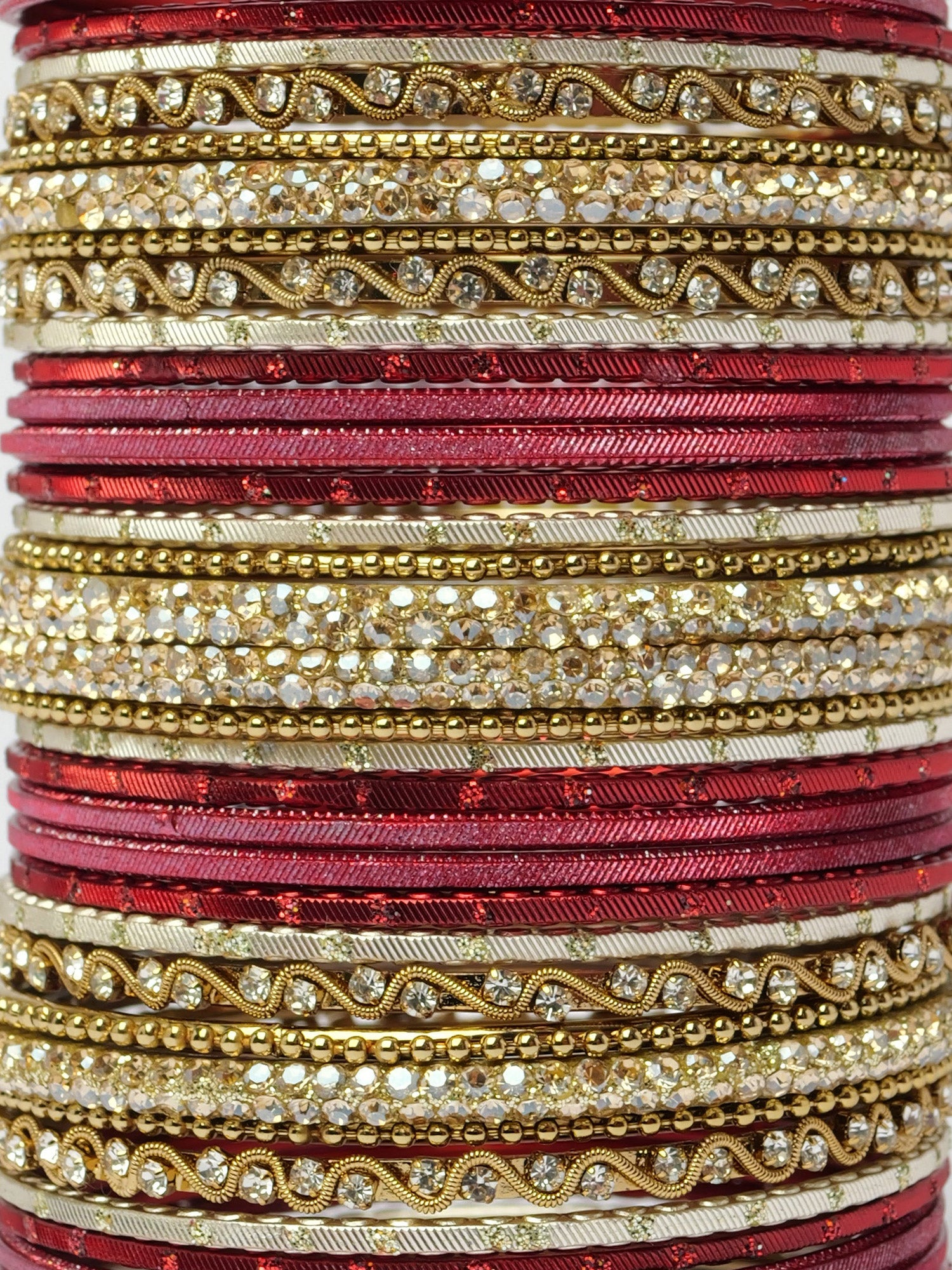 Sameera Two Hand Bangle Set in Maroon