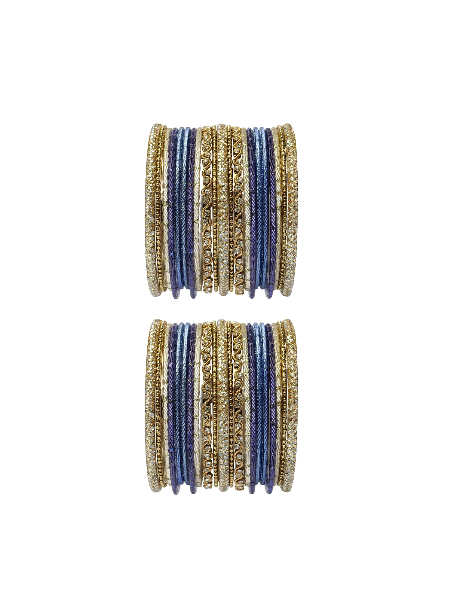 Sameera Two Hand Bangle Set in Navy