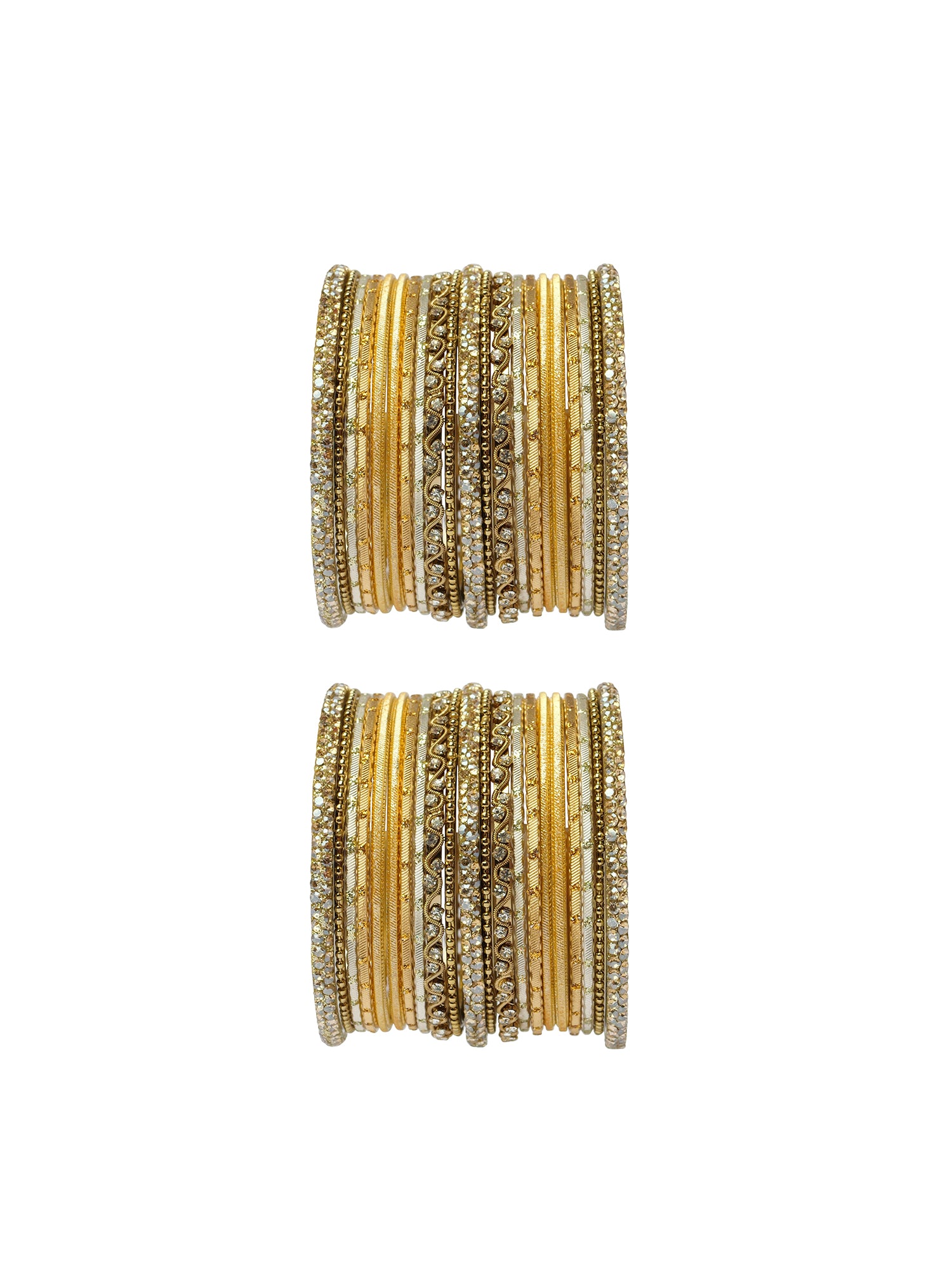 Sameera Two Hand Bangle Set in Yellow