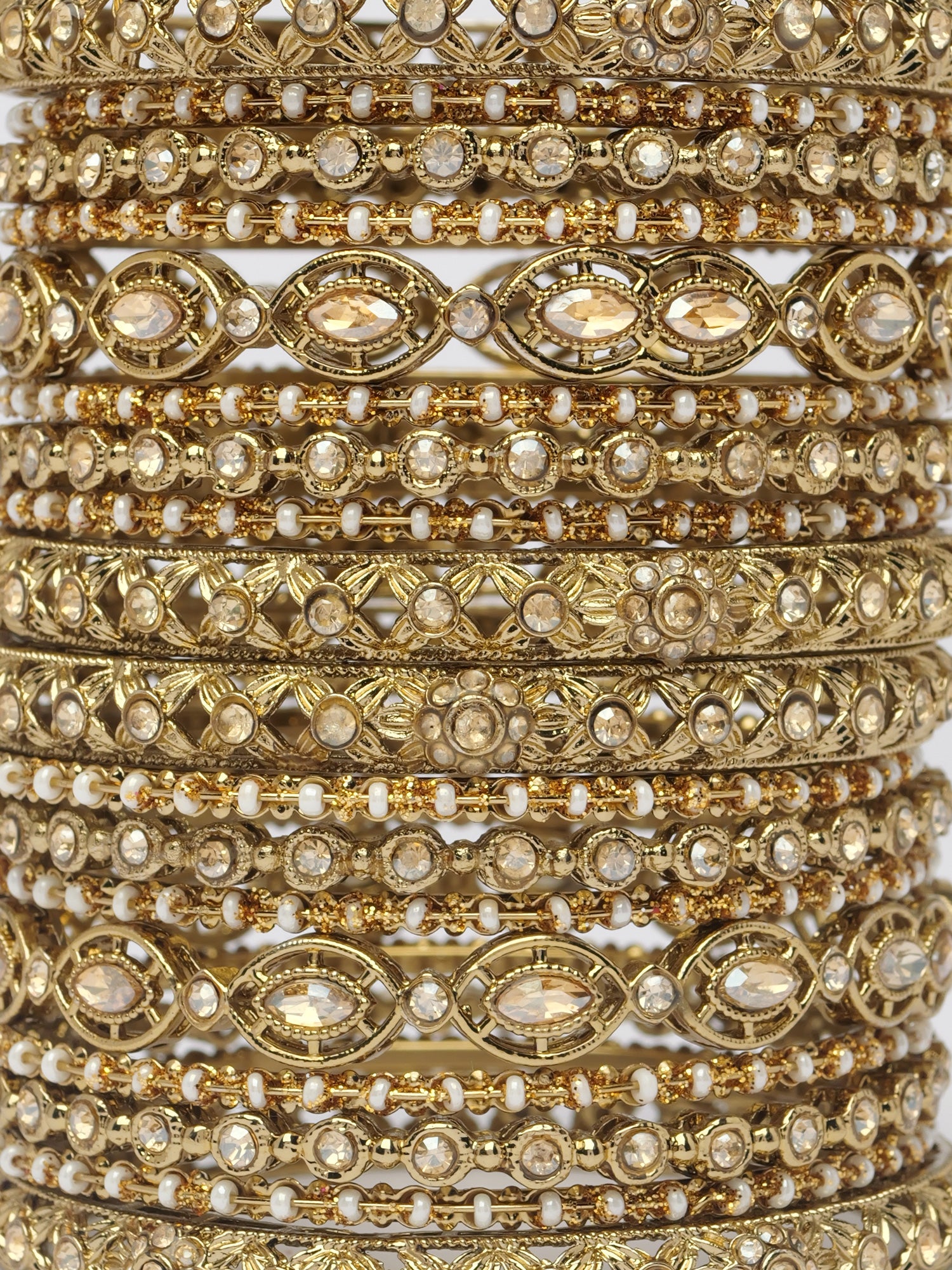 Samika Bangle Set in Antique Gold