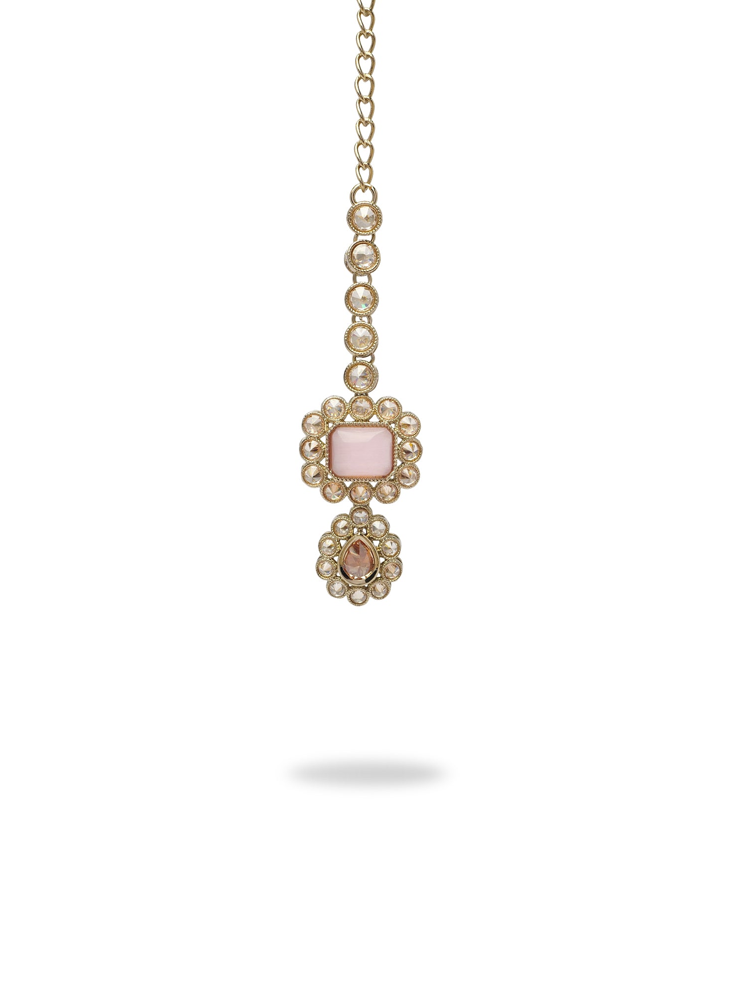 Samirah Necklace Set in Light Pink and Antique Gold