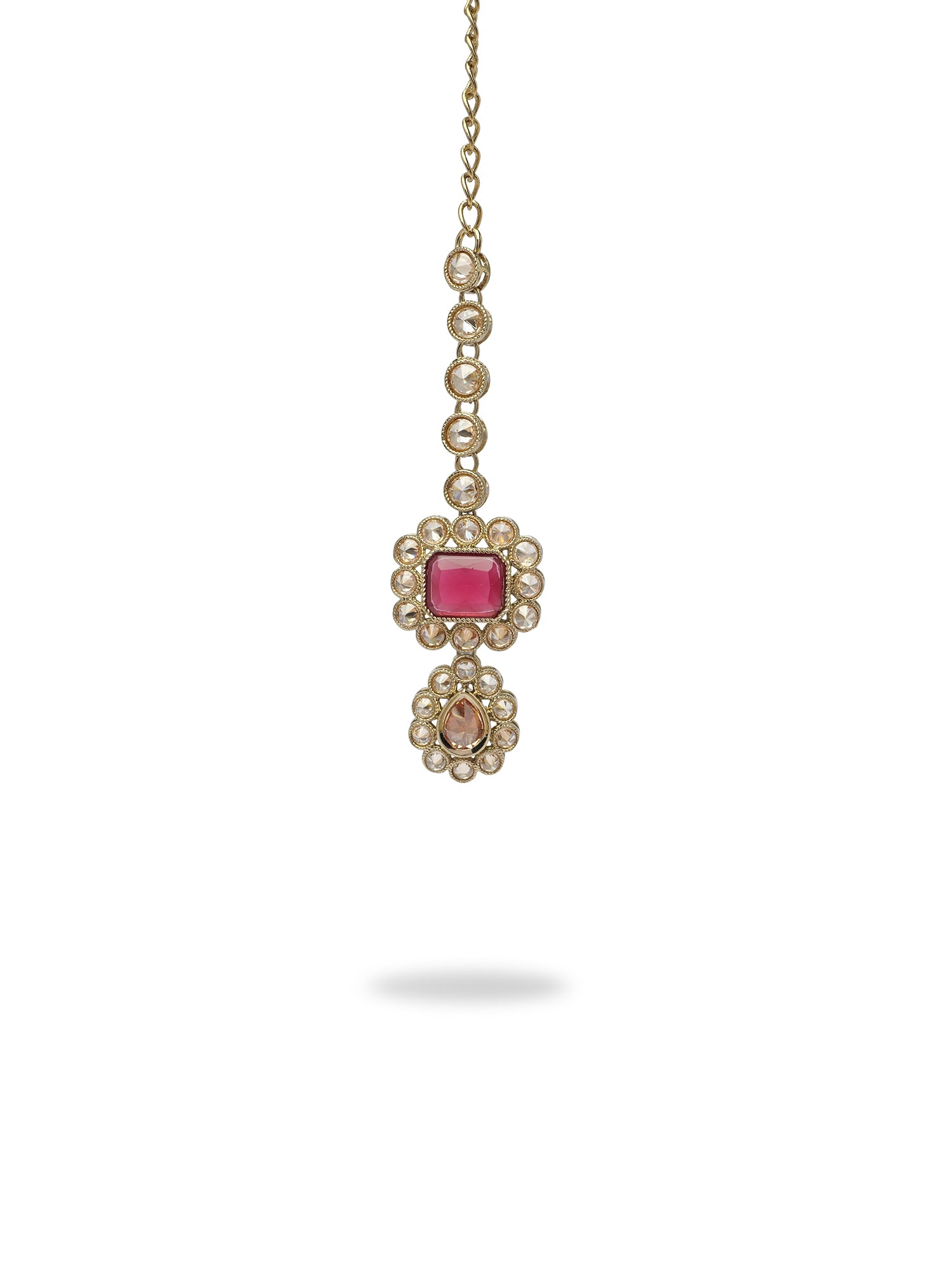 Samirah Necklace Set in Ruby and Antique Gold
