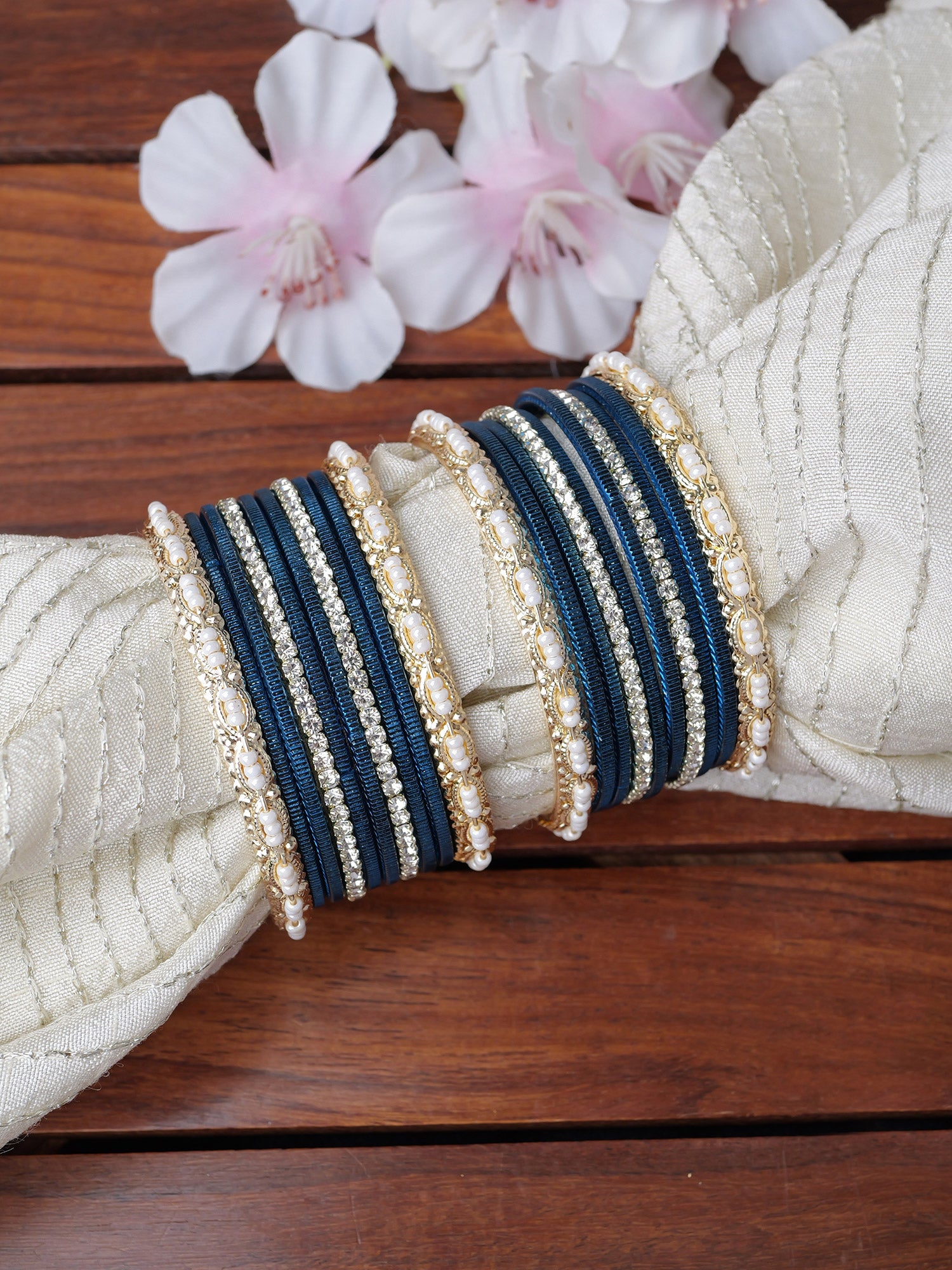 Sana Children's Bangle Set in Blue