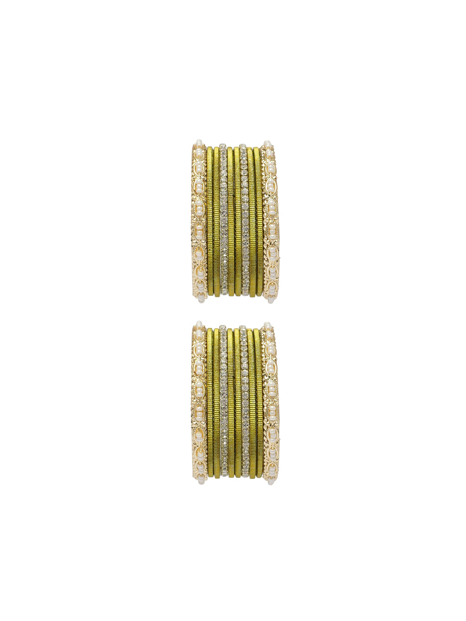 Sana Children's Bangle Set in Mehendi Green