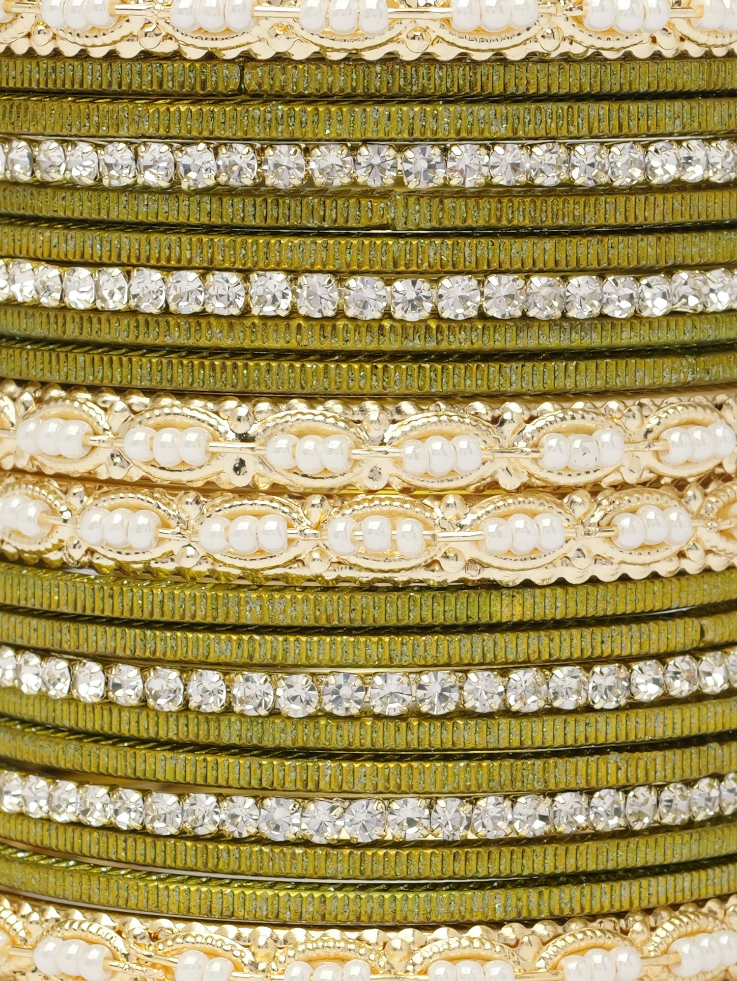 Sana Children's Bangle Set in Mehendi Green