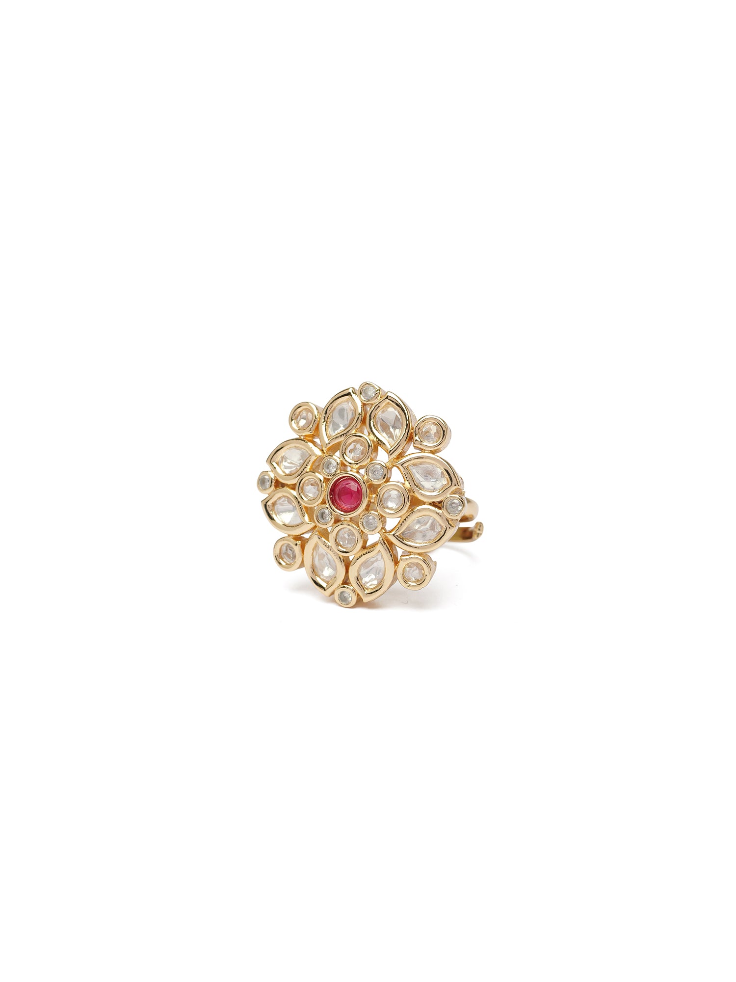 Sania Kundan Ring in Ruby