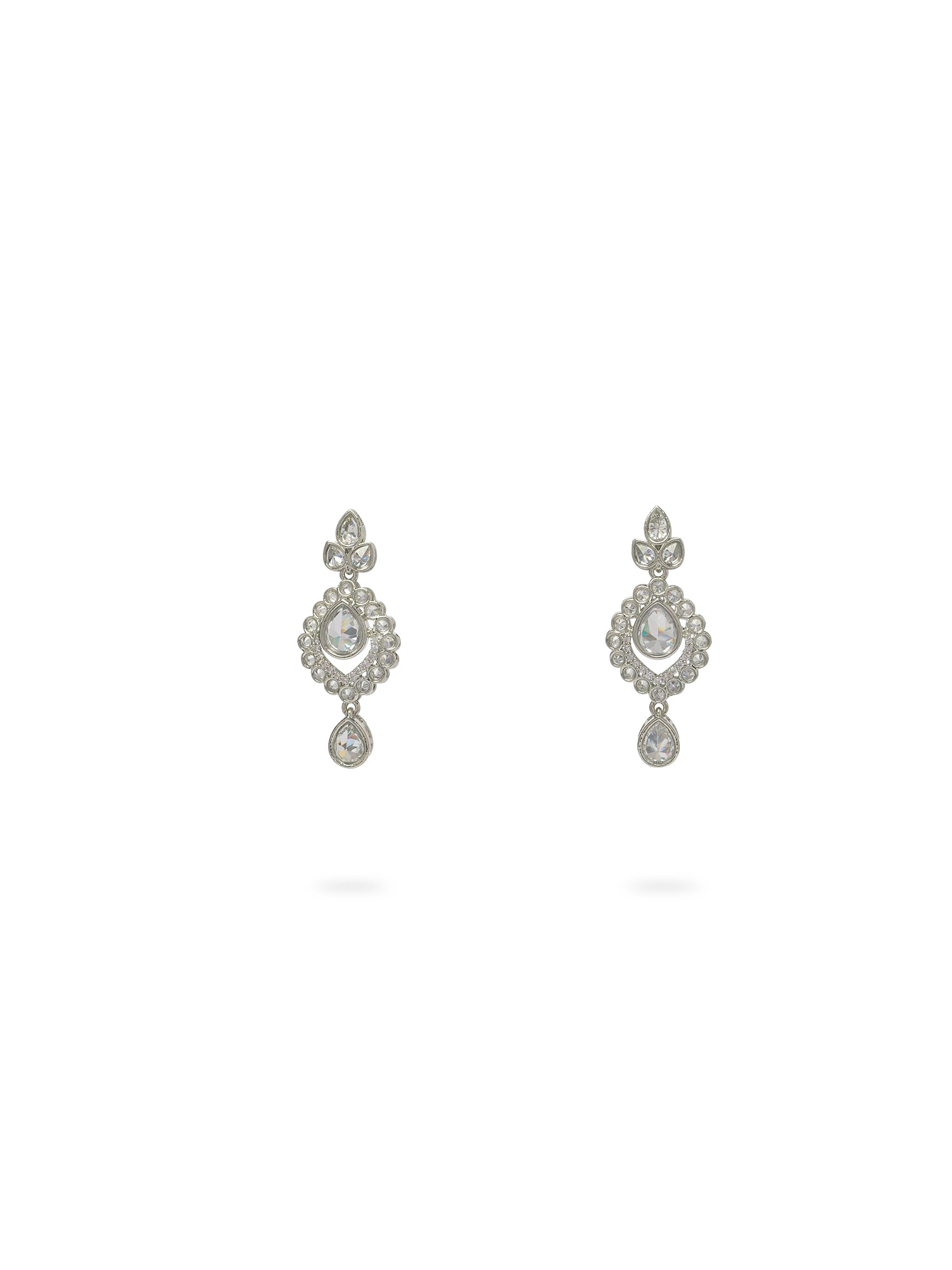 Sapna Small Earrings in Rhodium