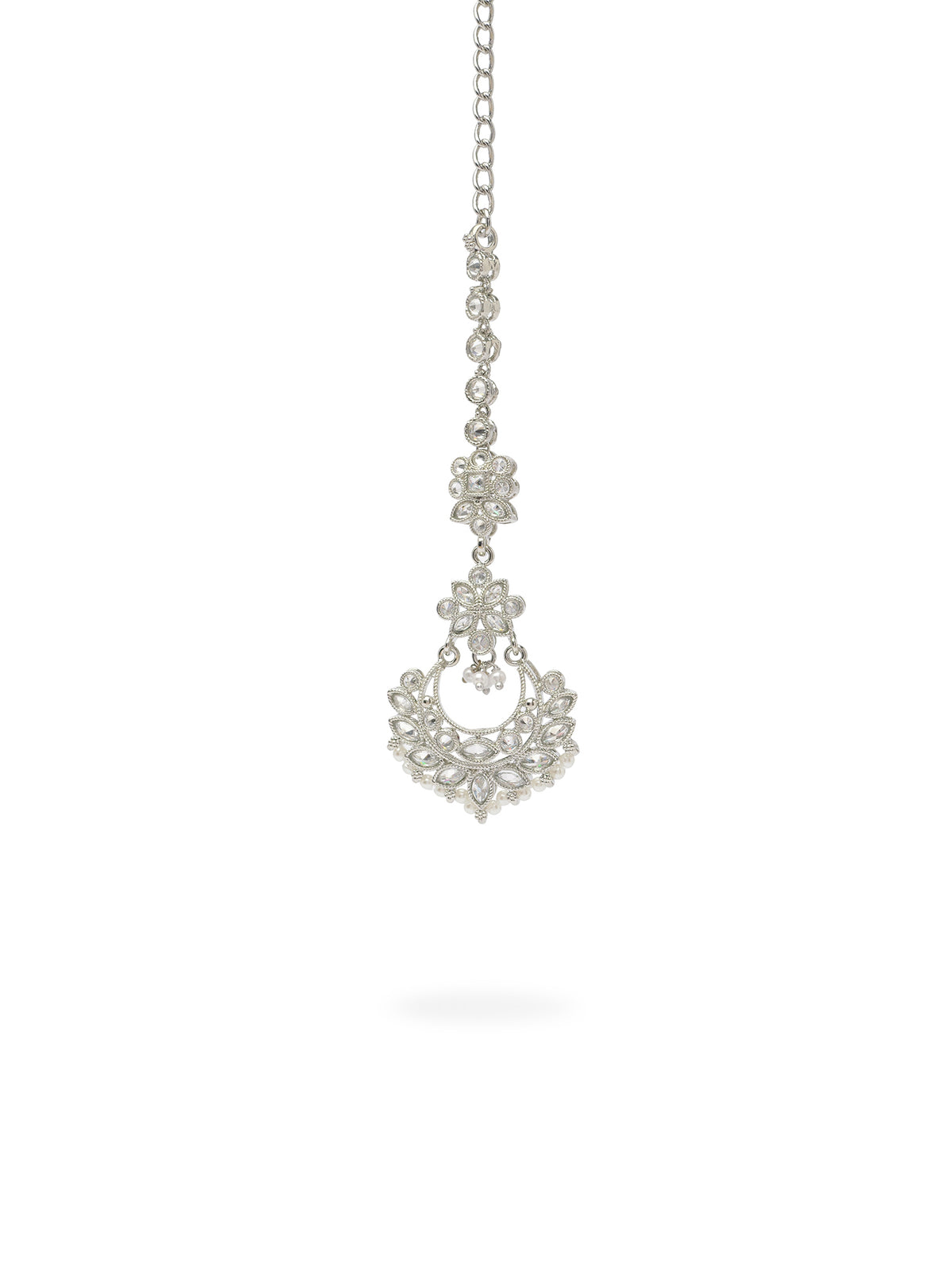 Sara Maang Tikka in Rhodium