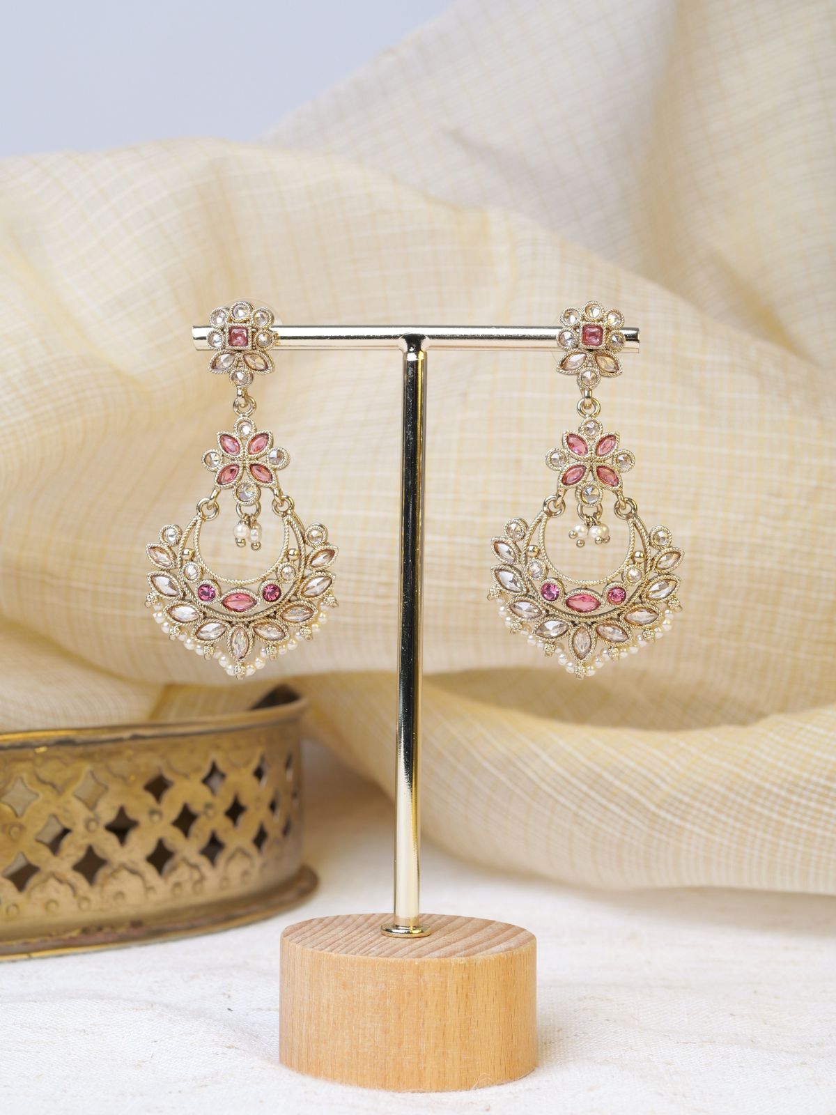 Sara Long Earrings in Hot Pink