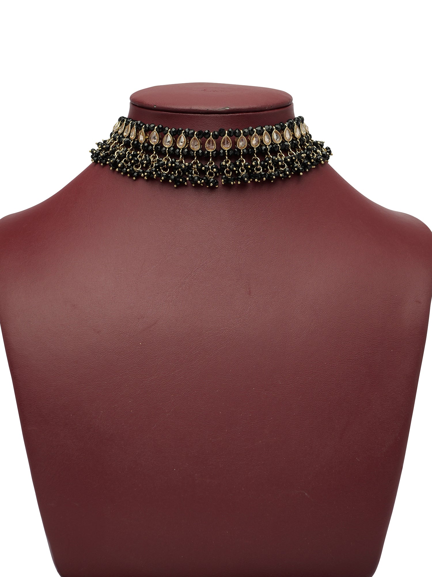 Sarfina Choker Set in Black and Antique Gold