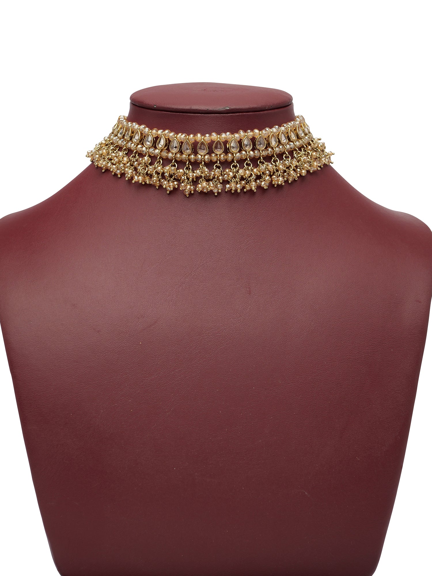 Sarfina Choker Set in Champagne and Antique Gold