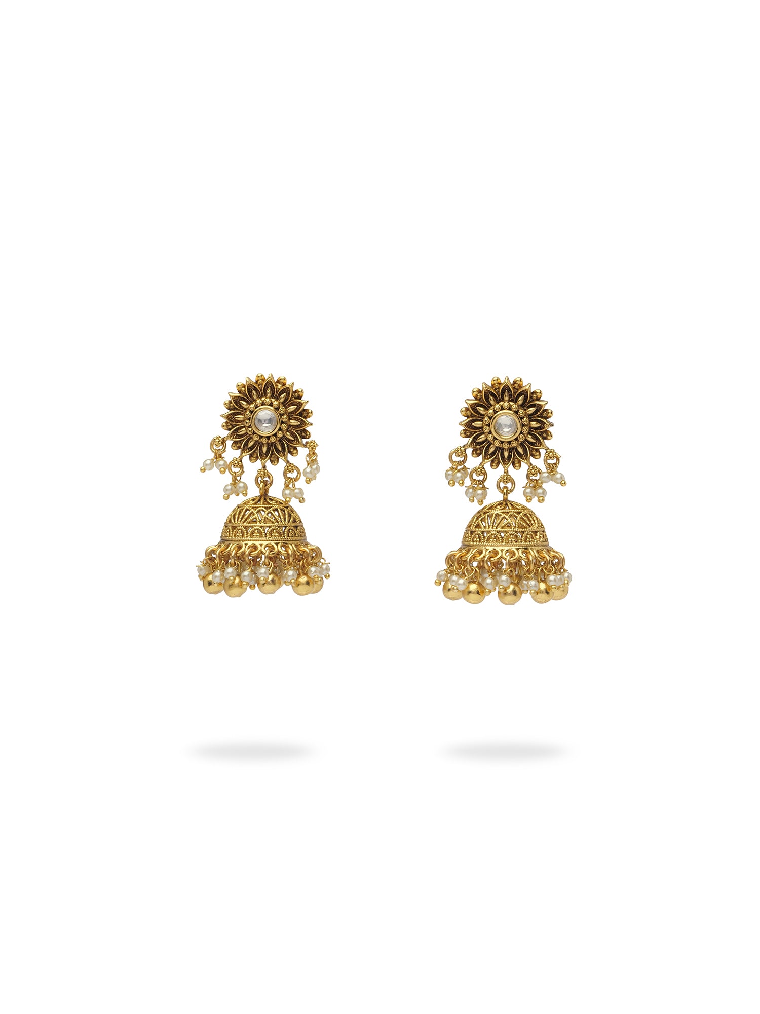 Sarvani Kundan Pearl Choker Set in White