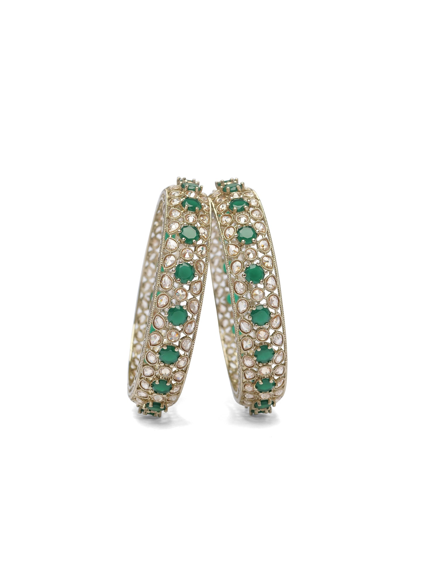 Savera Kada Bangles in Green