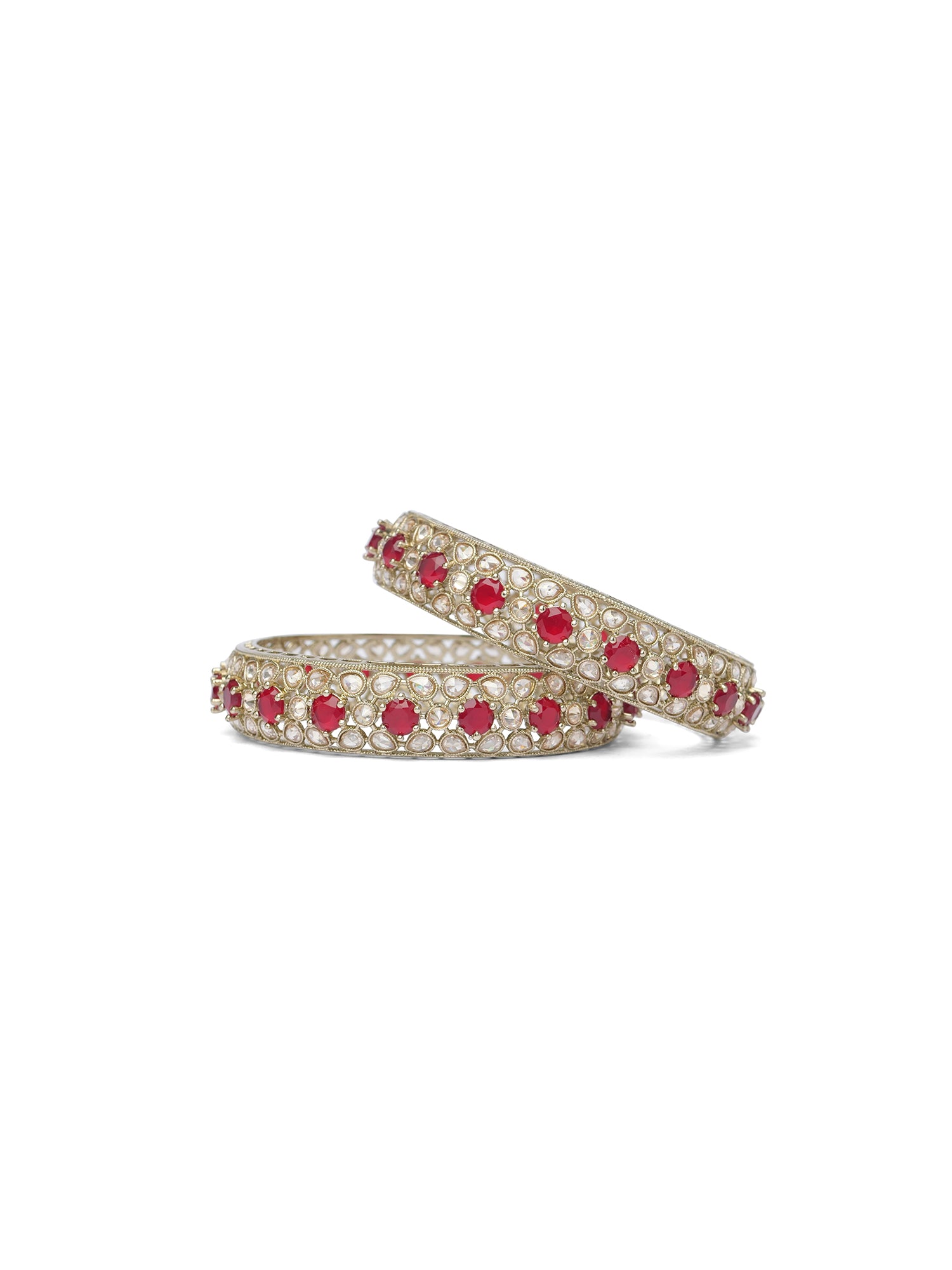 Savera Kada Bangles in Maroon