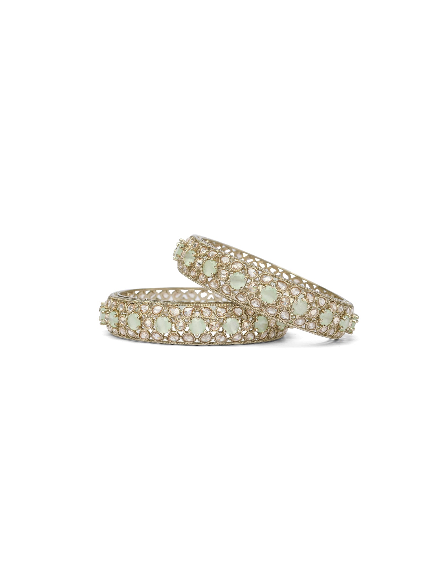 Savera Kada Bangles in Mint