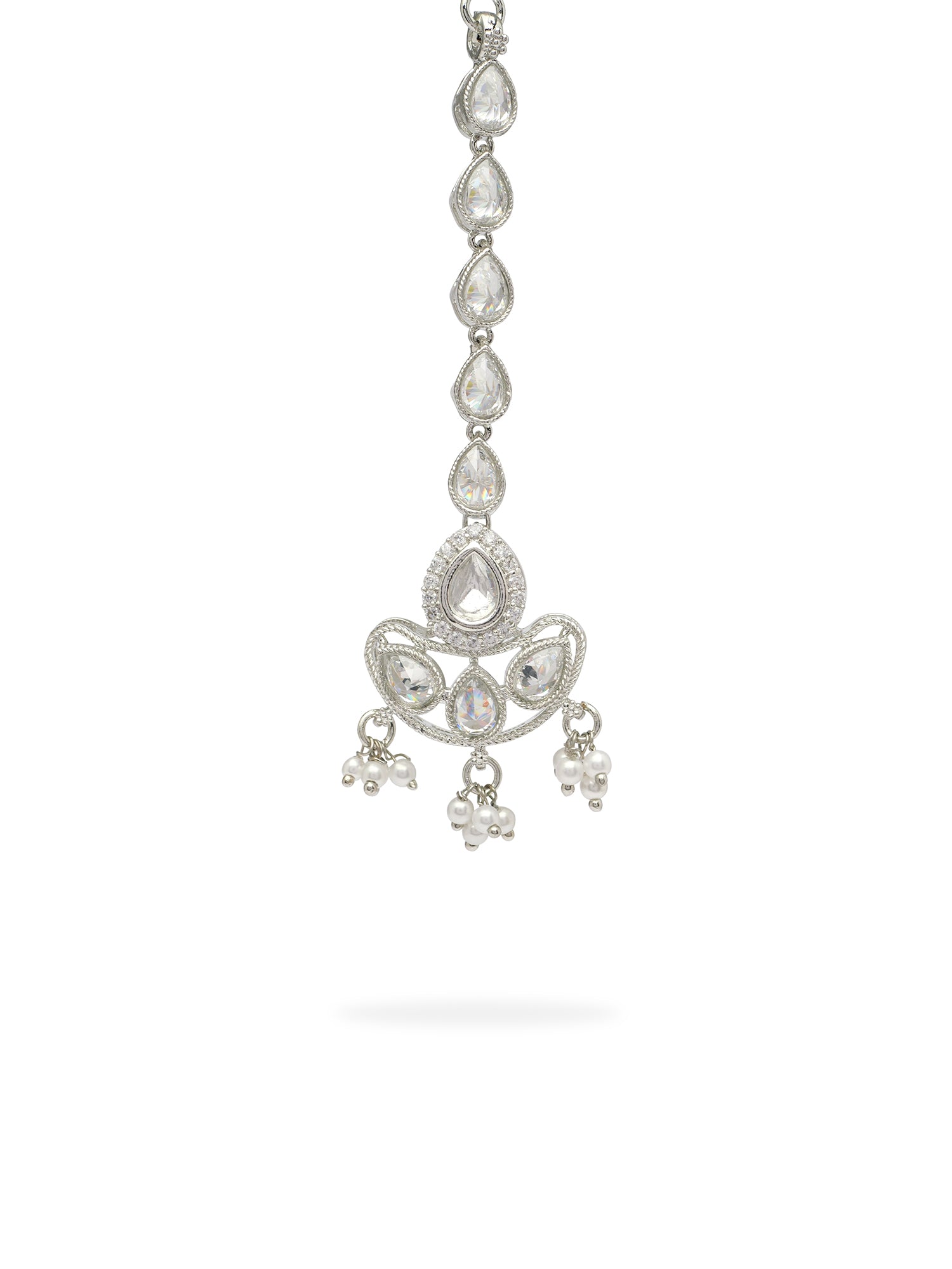 Savina Maang Tikka in Rhodium