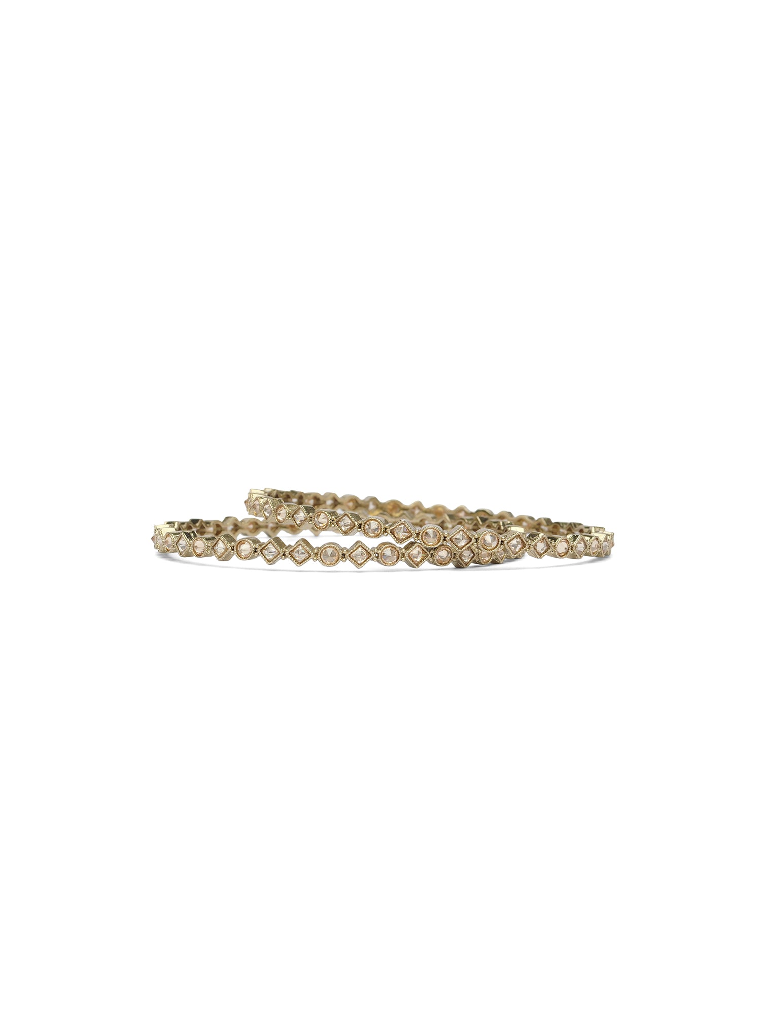 Sehani Kada Bangles in Champagne