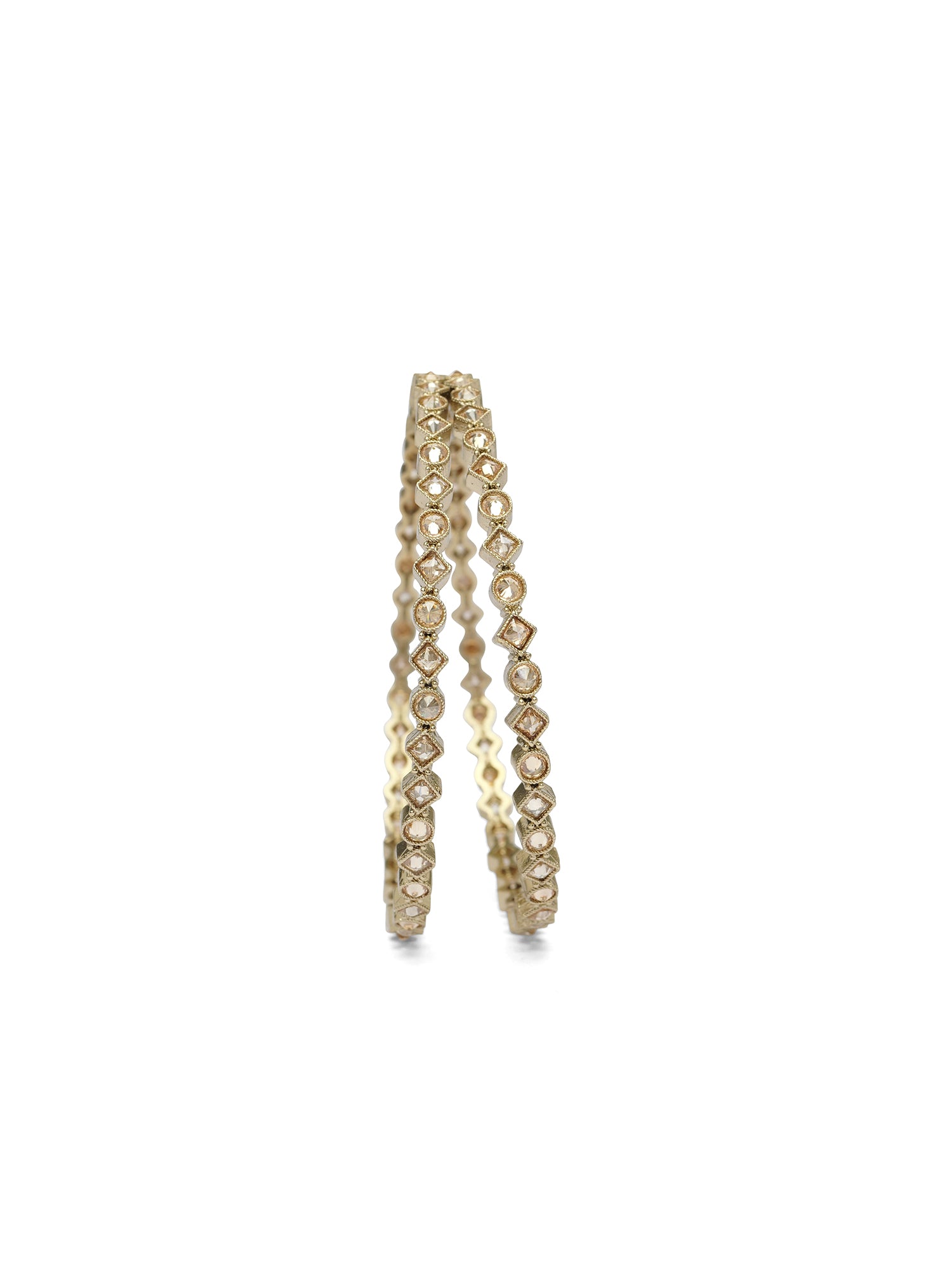 Sehani Kada Bangles in Champagne