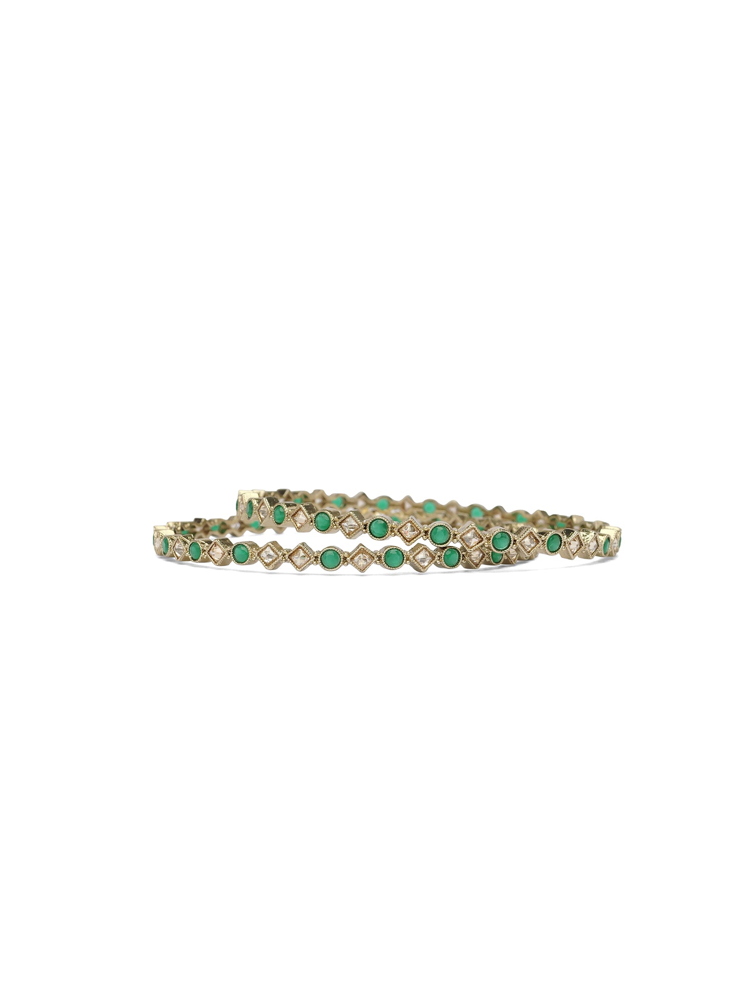 Sehani Kada Bangles in Green
