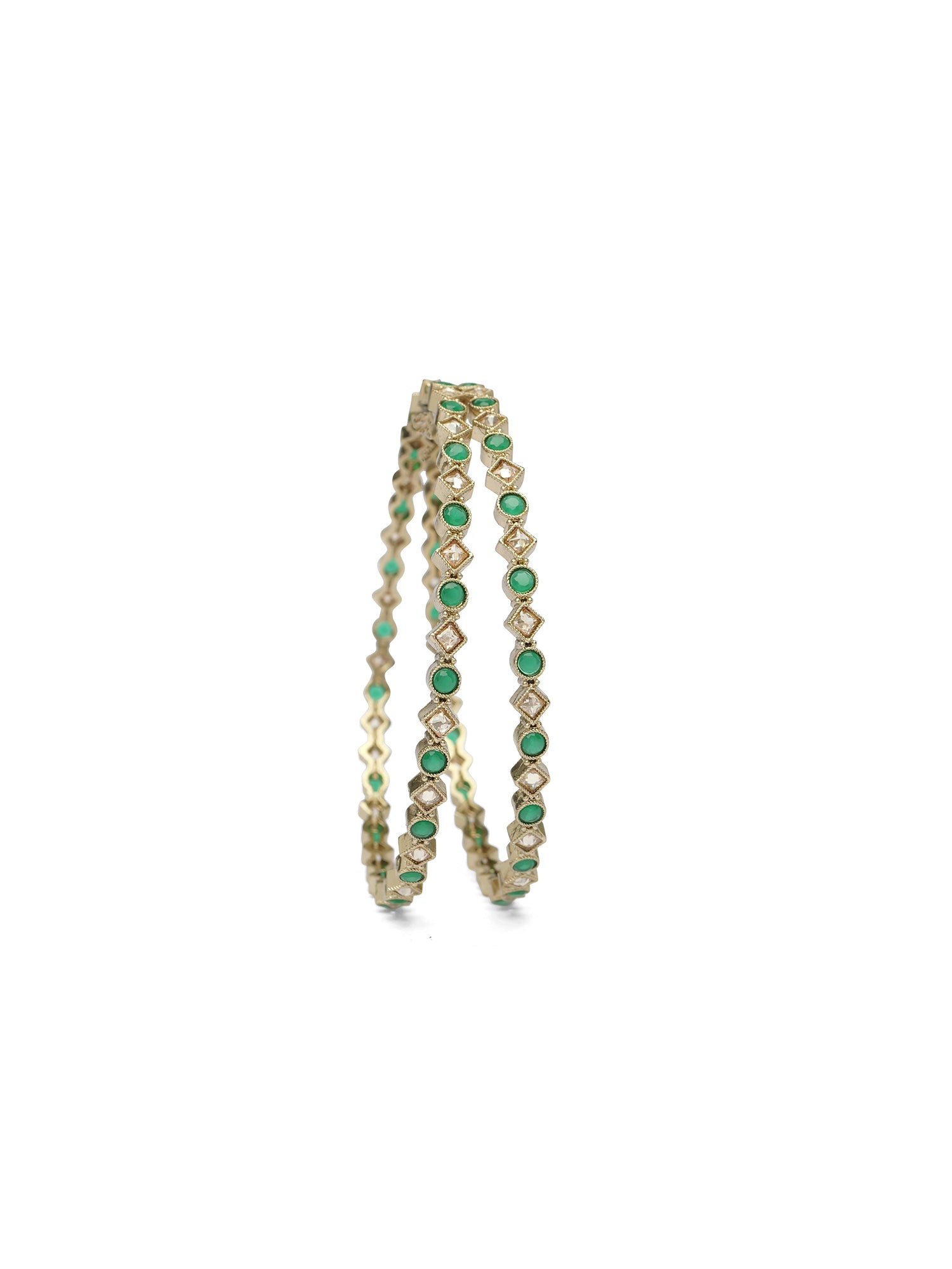 Sehani Kada Bangles in Green