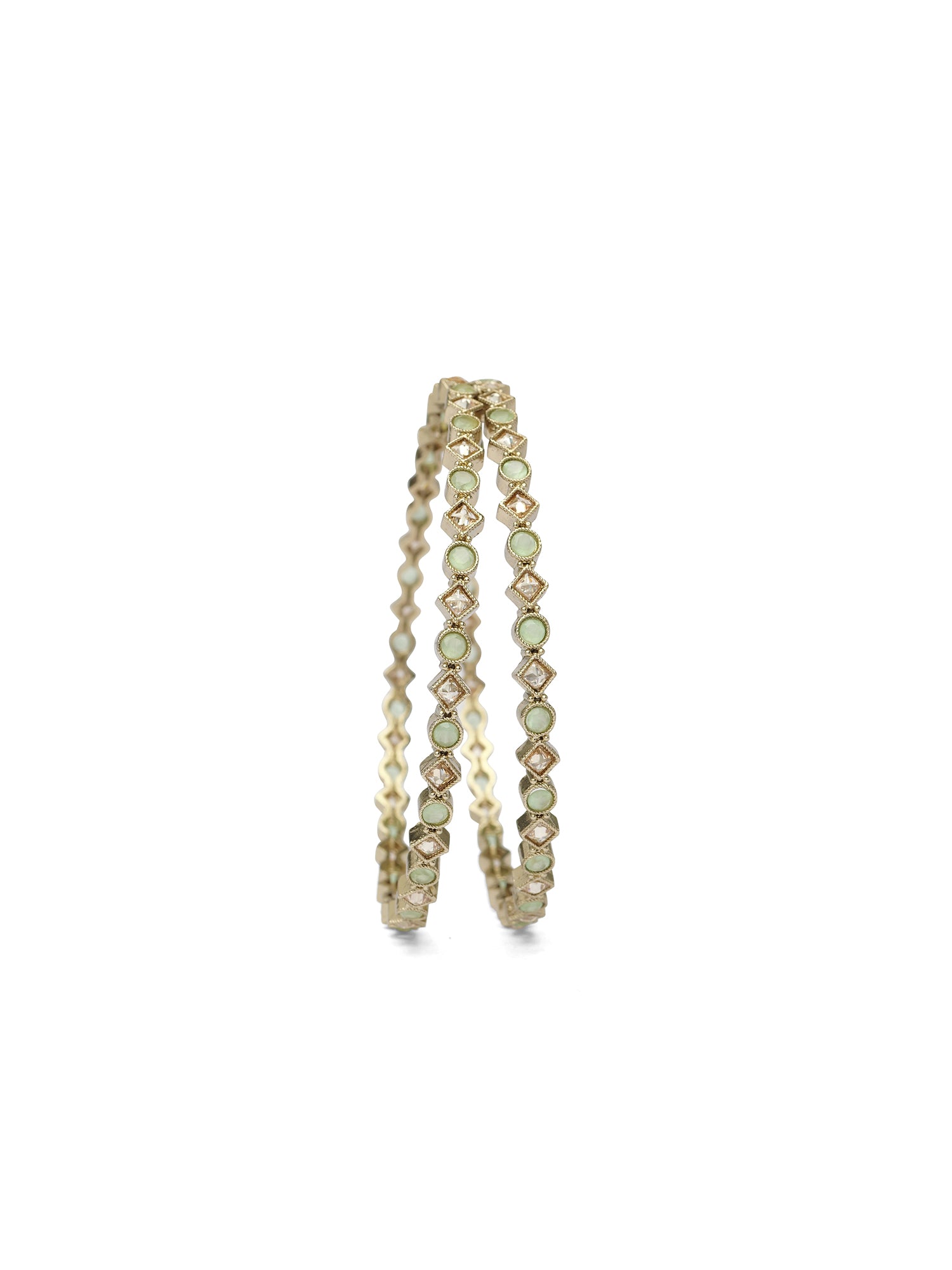 Sehani Kada Bangles in Mint