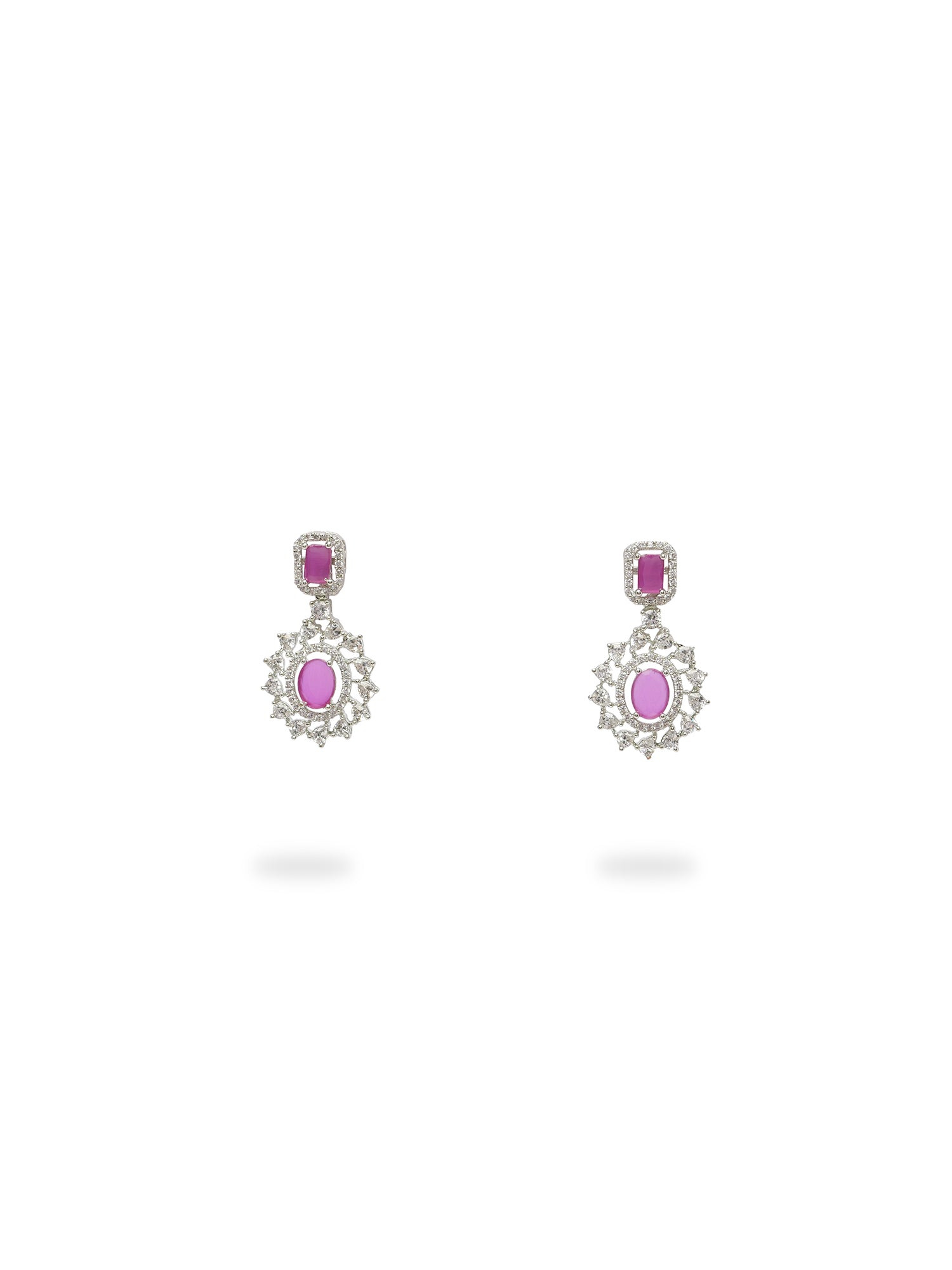 Selene Cubic Zirconia Necklace Set Ruby