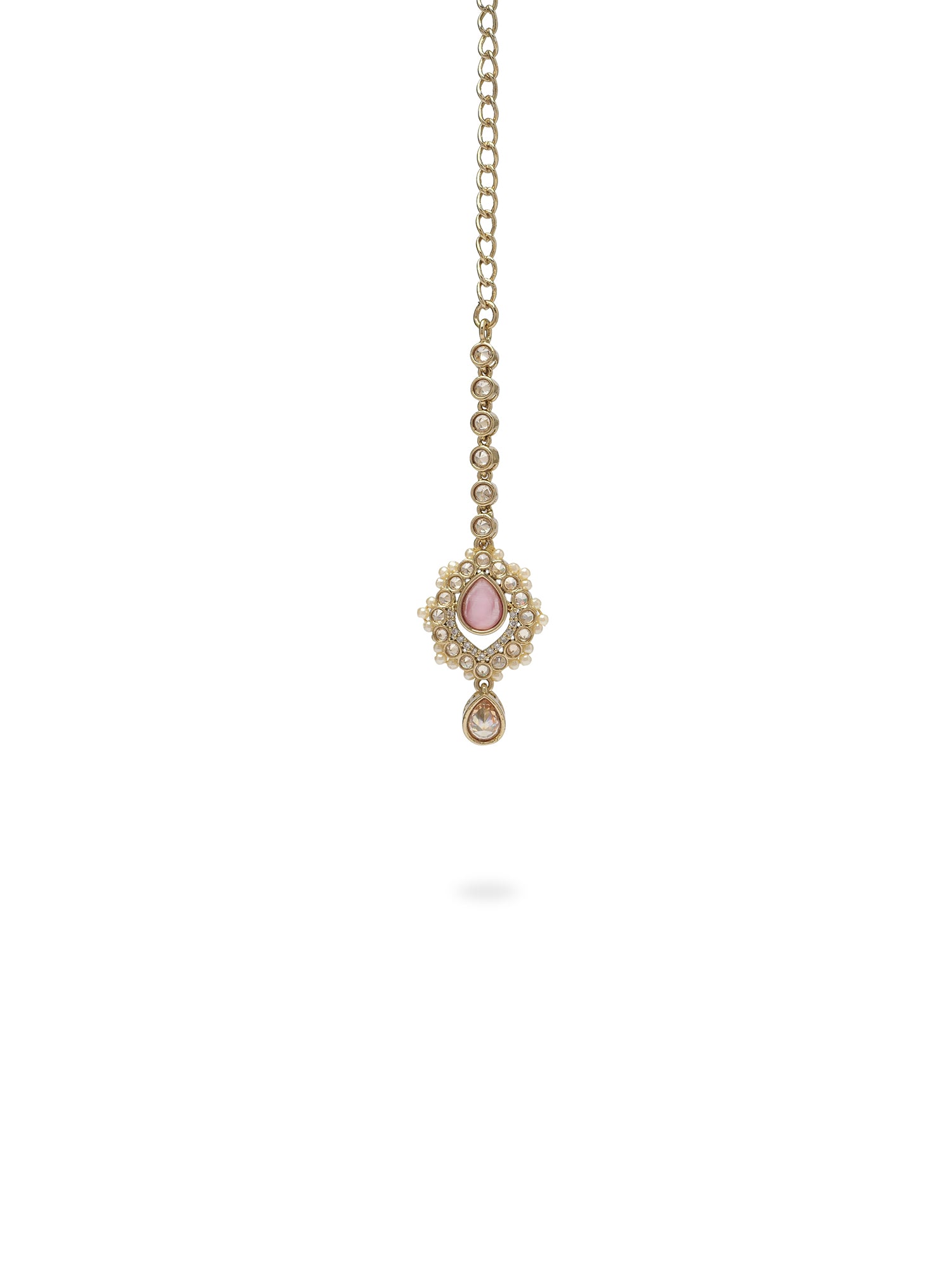 Selina Necklace Set in Pearl and Light Pink