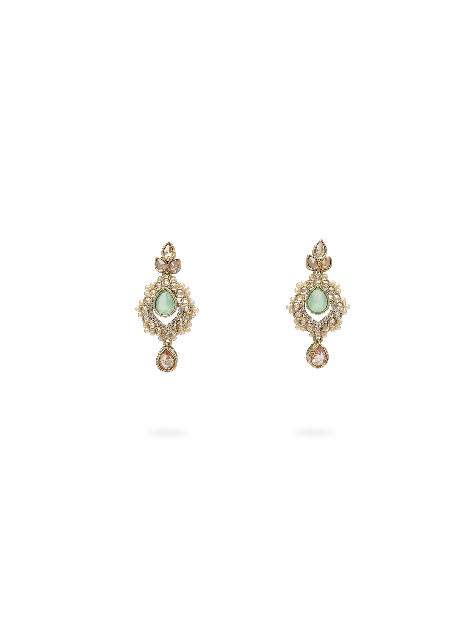 Selina Necklace Set in Pearl and Mint