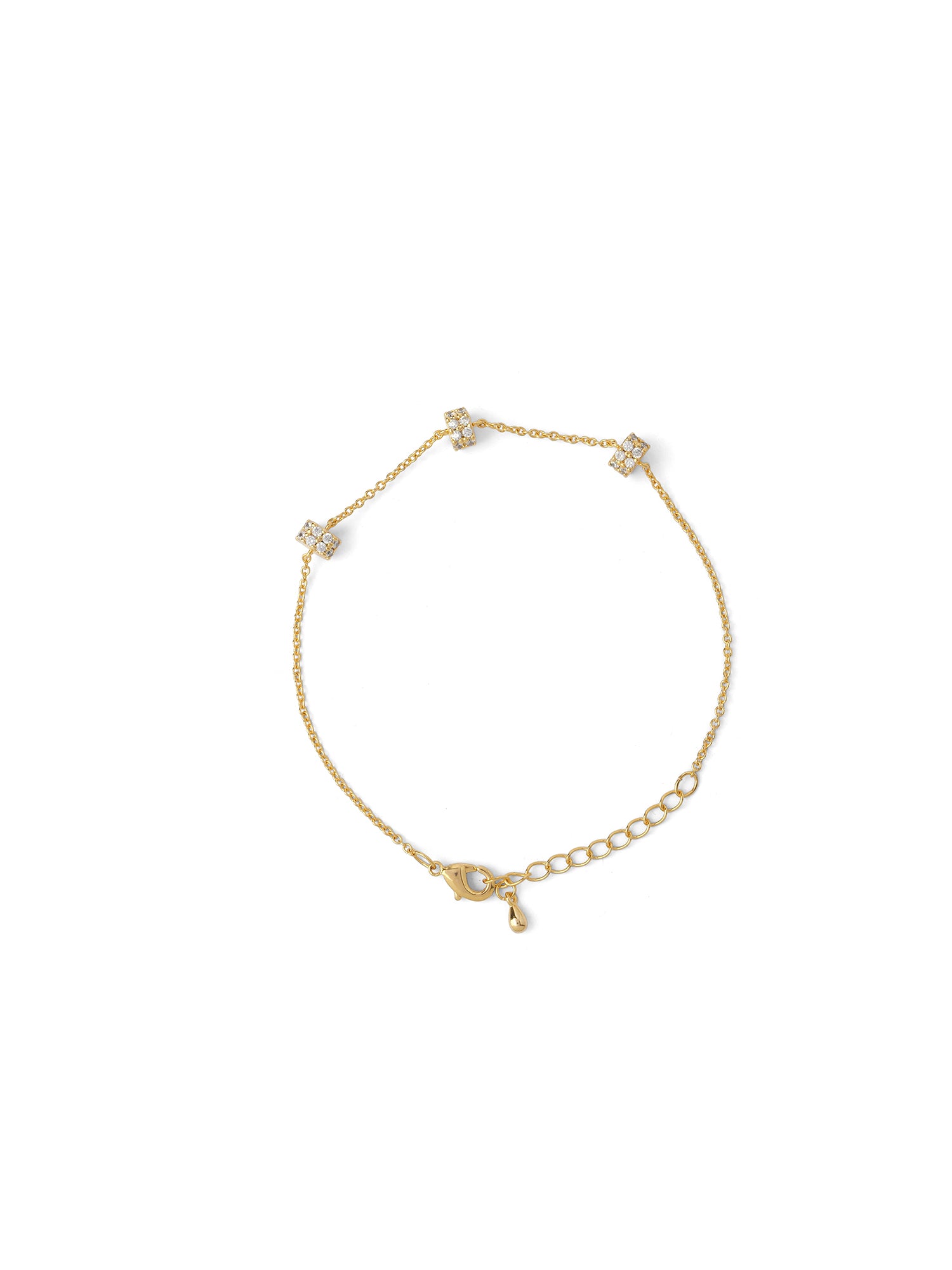 Sena Cubic Zirconia Bracelet in White and Gold