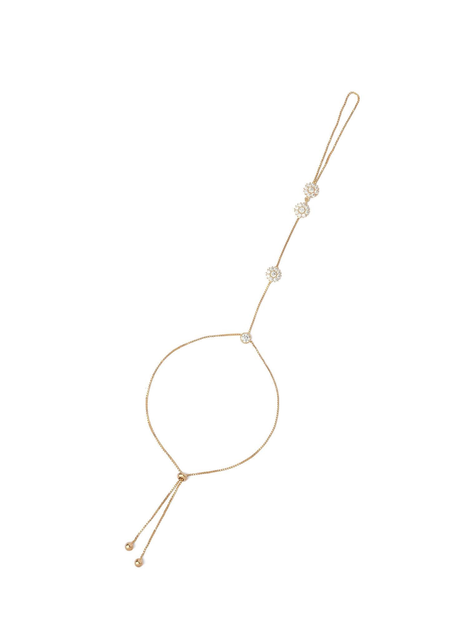 Serena Cubic Zirconia Hand Chain in Gold