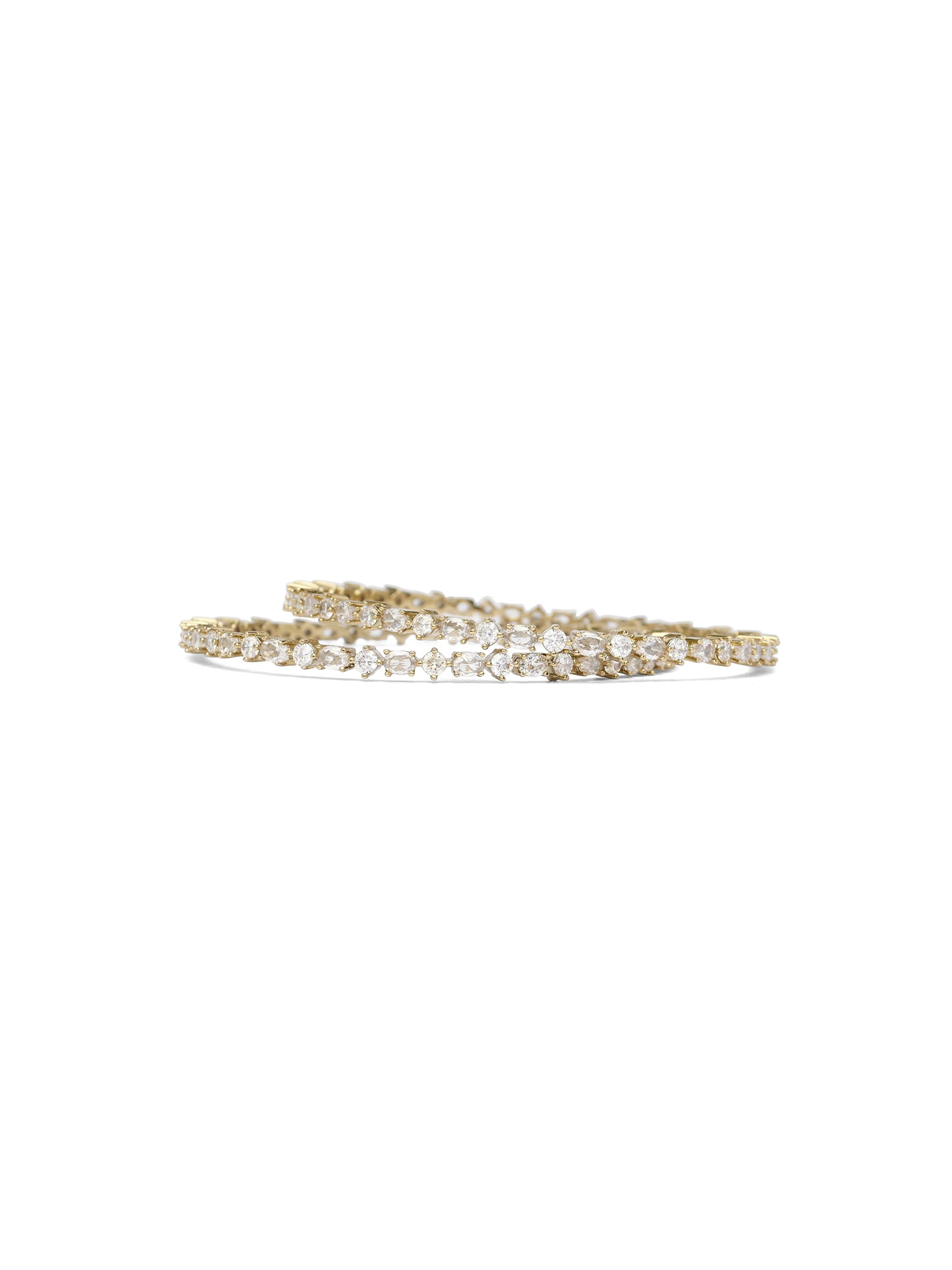 Serina Cubic Zirconia Bangles in White