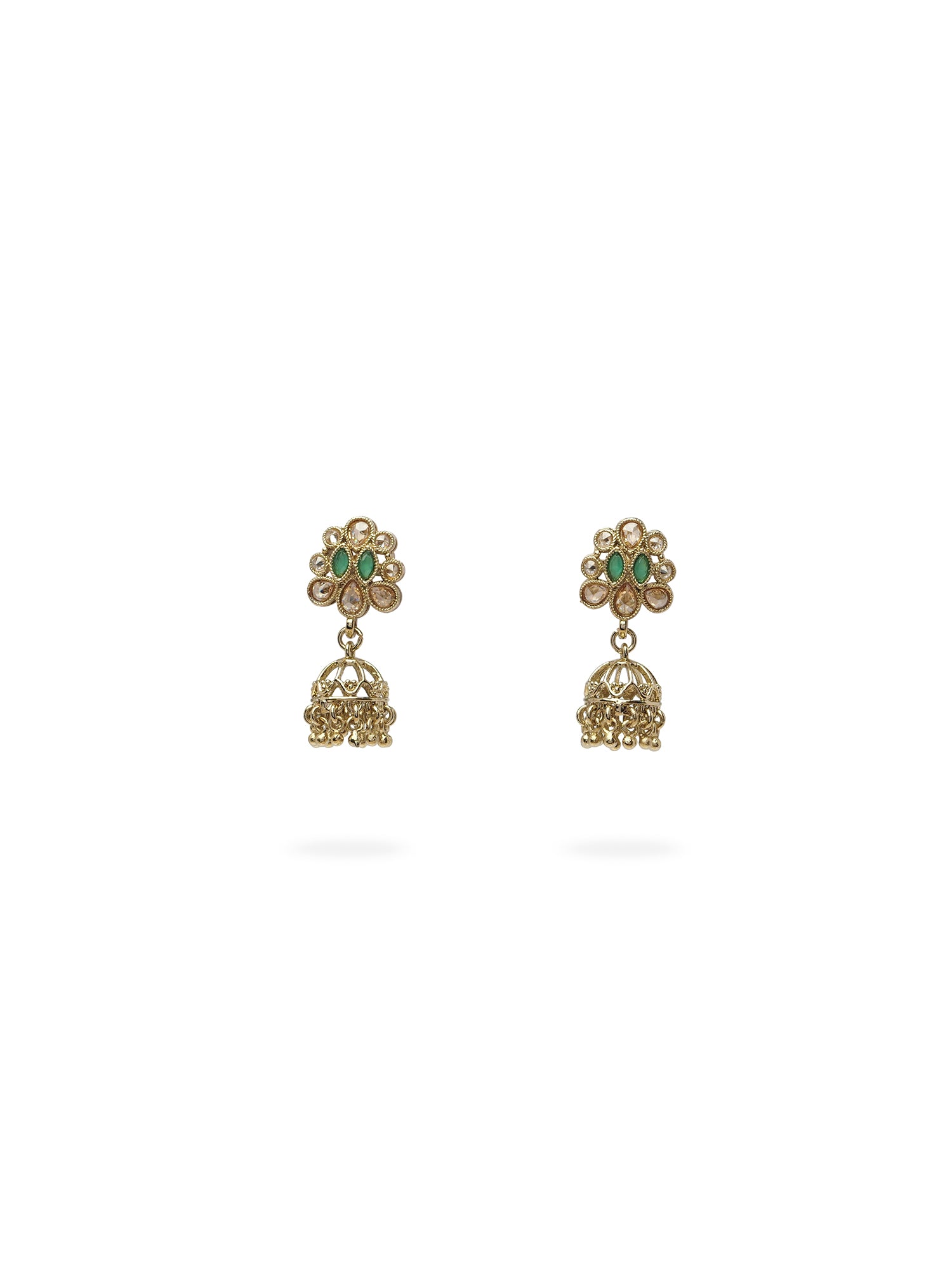Shahana Simple Necklace Set in Green