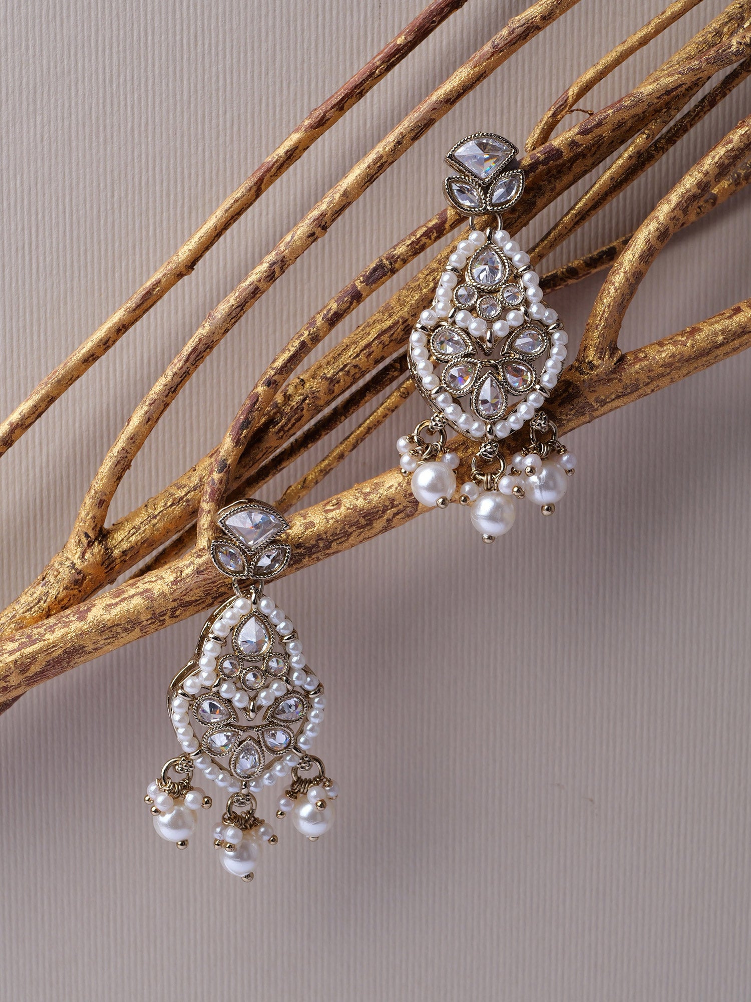 Shalina Pearl Earrings in White
