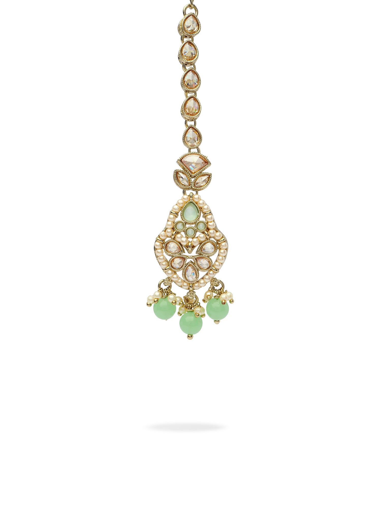 Shalina Pearl Maang Tikka in Mint