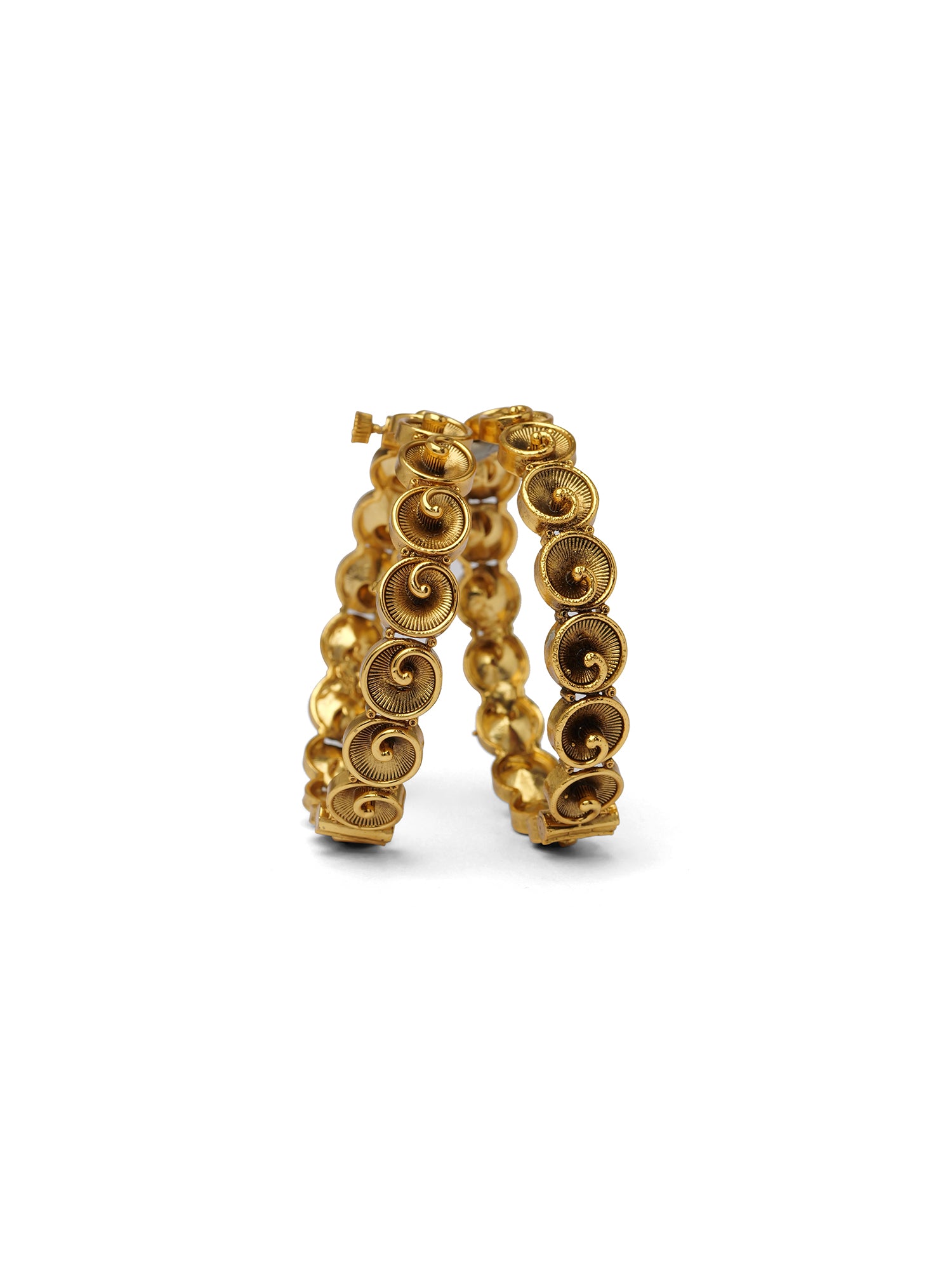 Shazia Classic Kadas in Gold Oxidised