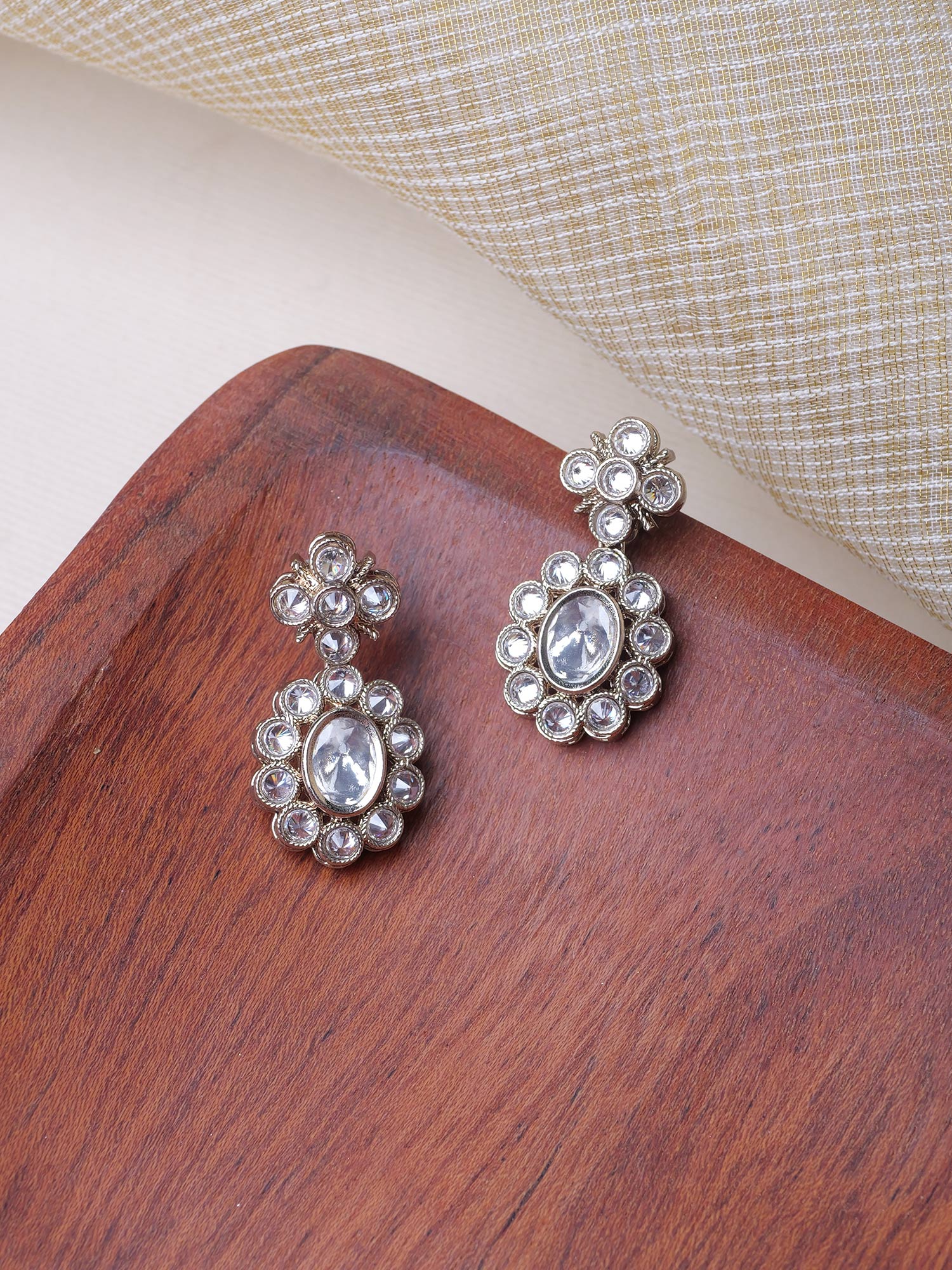 Shruti Small Earrings in White
