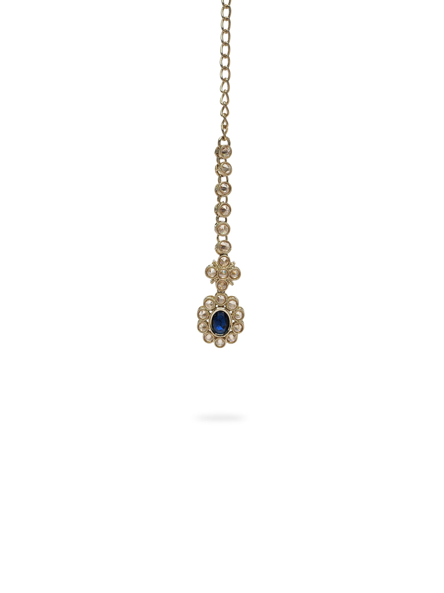 Shruti Maang Tikka in Dark Blue