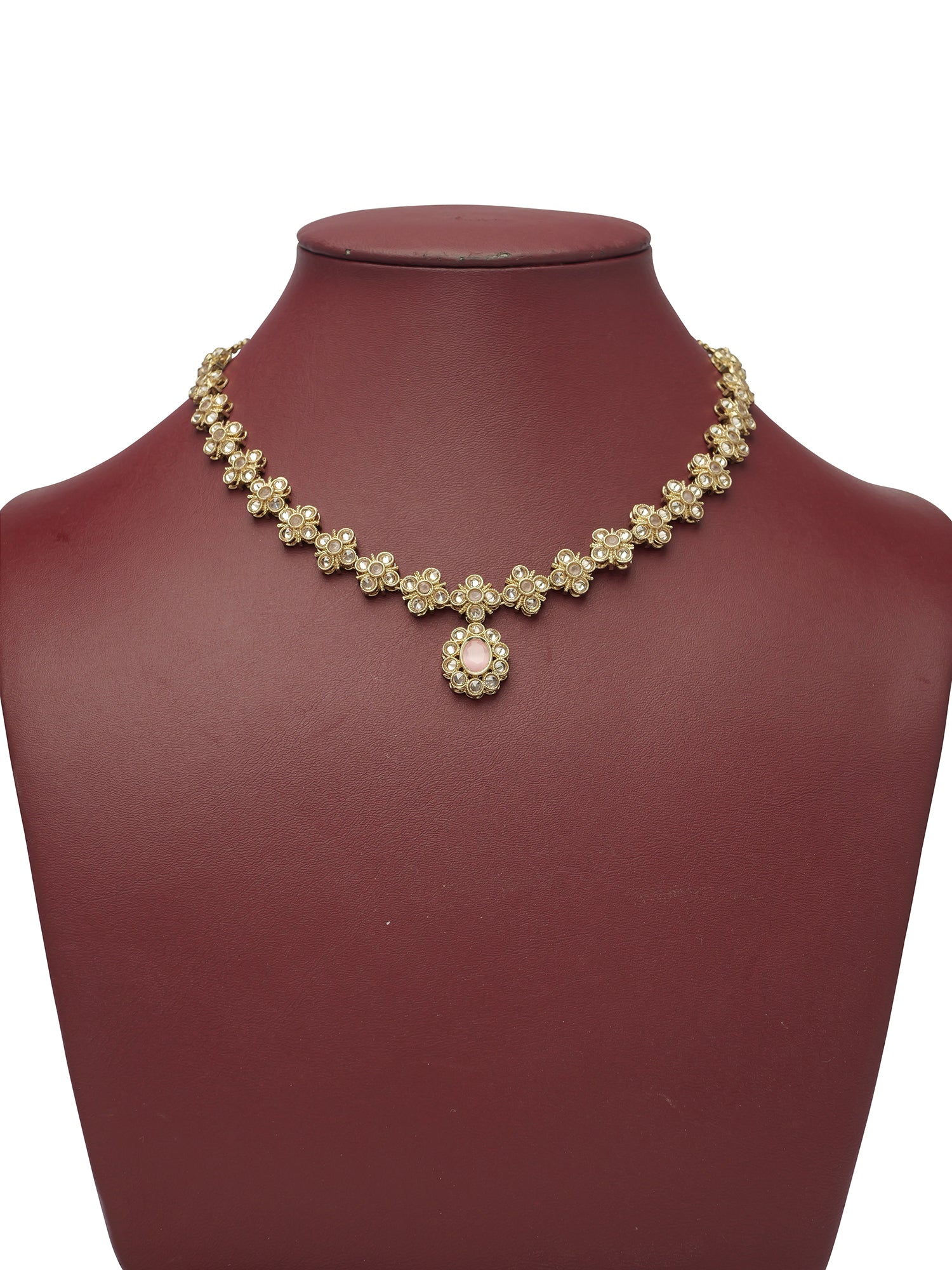 Shruti Necklace Set in Light Pink