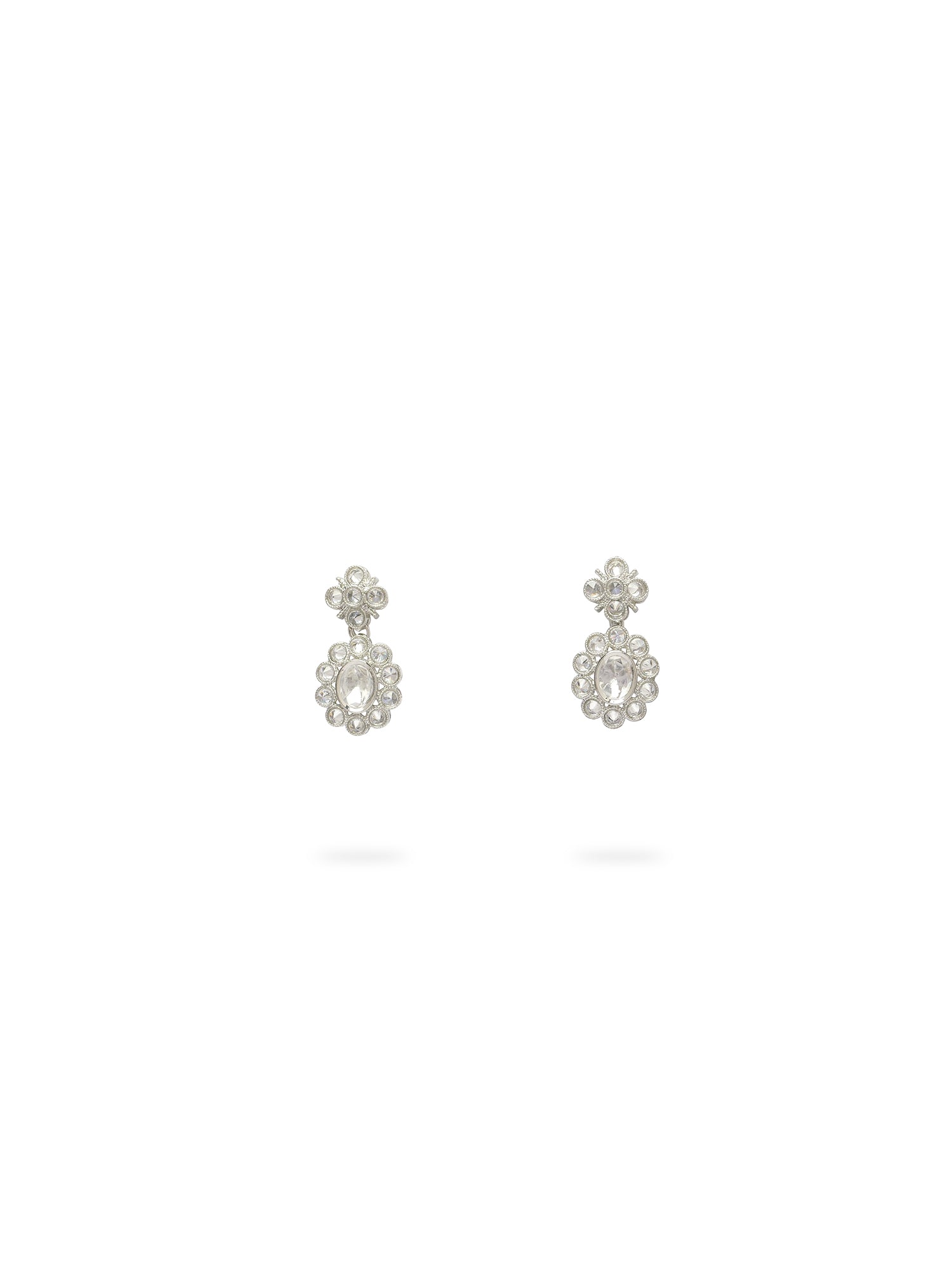 Shruti Necklace Set in Rhodium