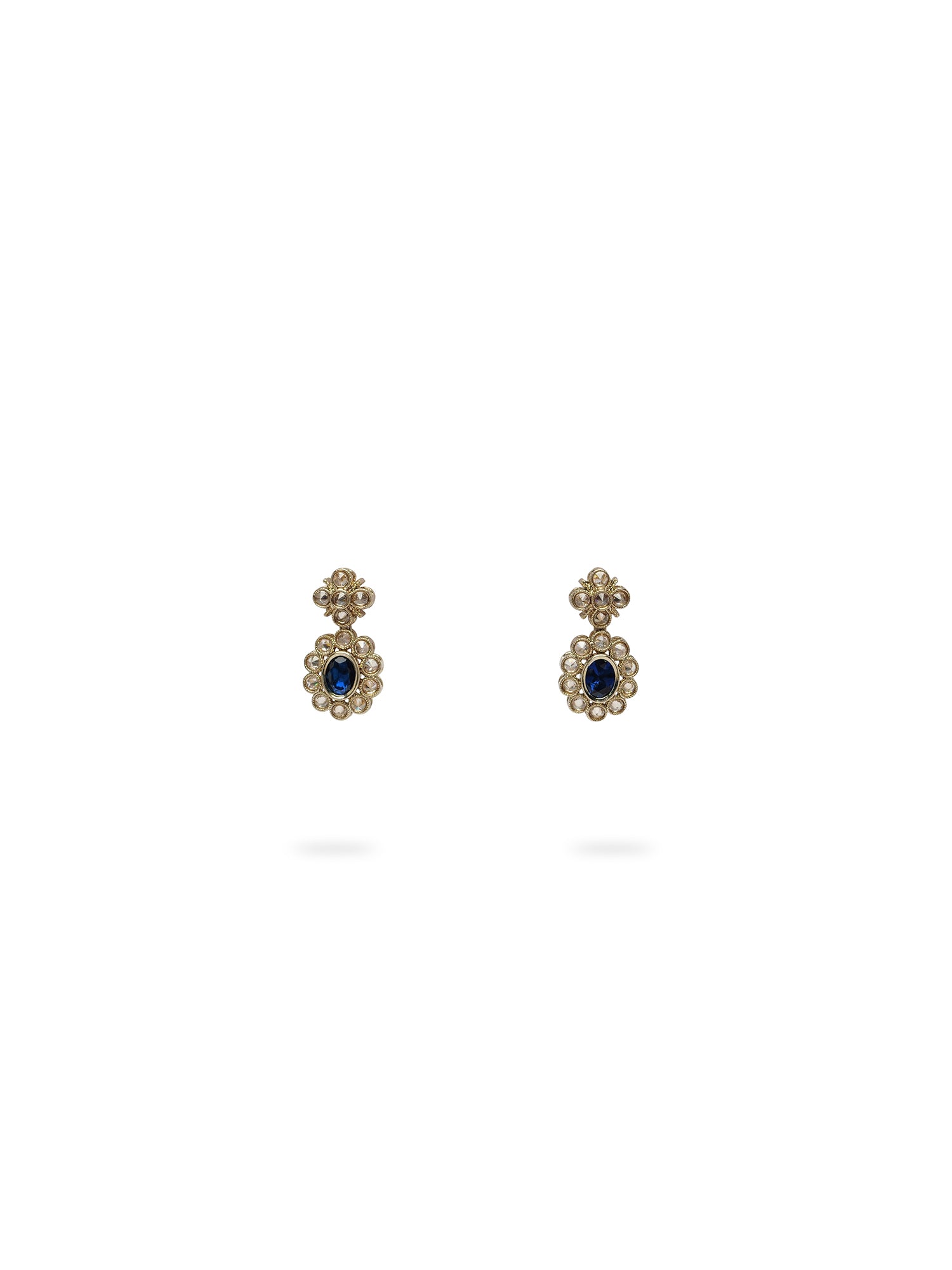 Shruti Small Earrings in Dark Blue